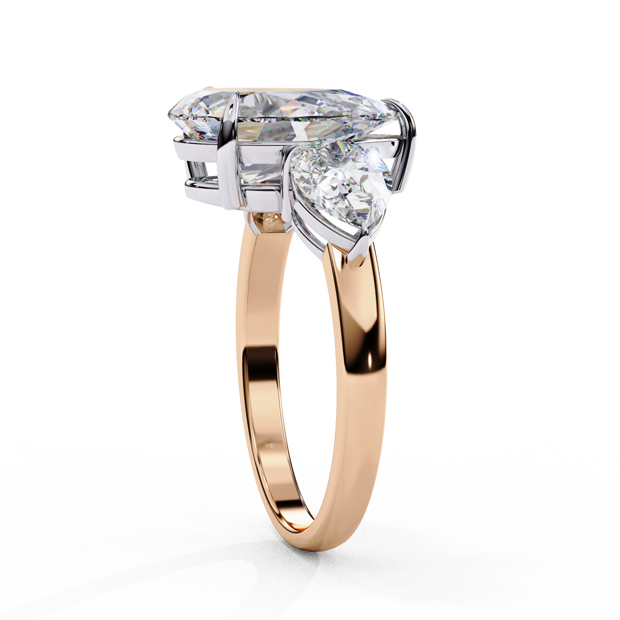 Exquisite Trilogy Pear Cut Ring