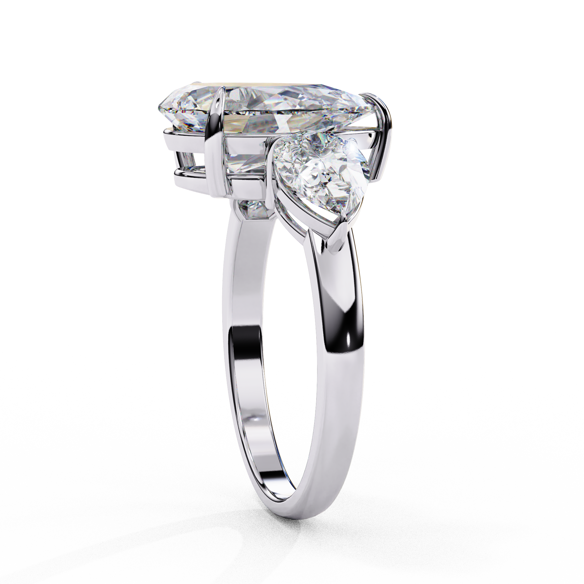 Exquisite Trilogy Pear Cut Ring