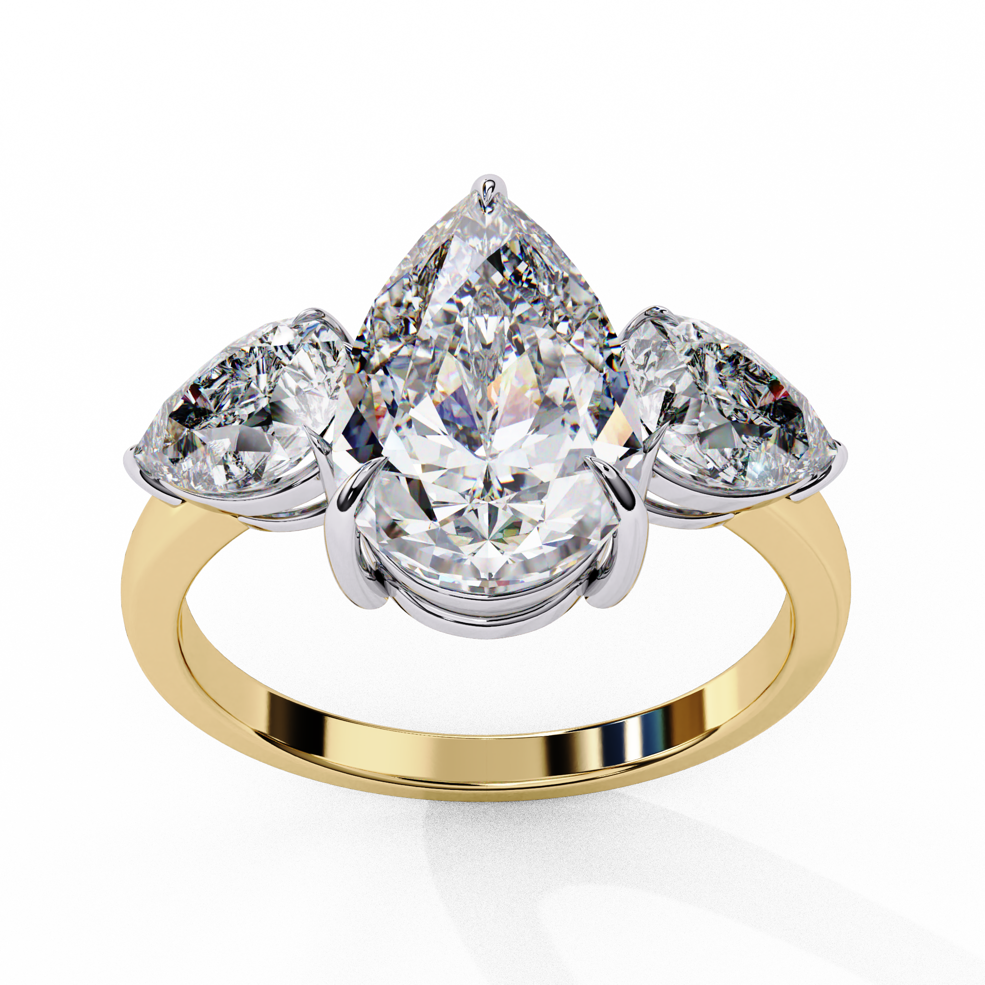 Exquisite Trilogy Pear Cut Ring