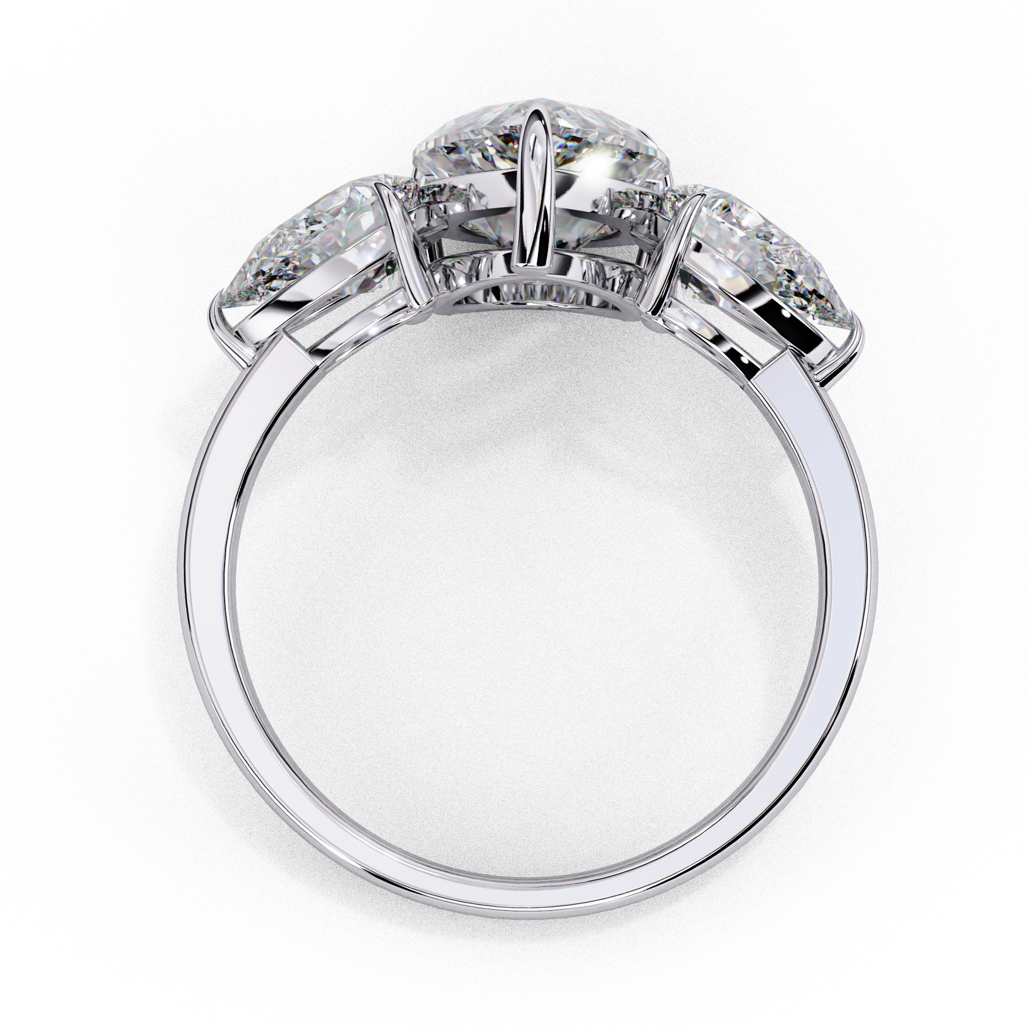 Exquisite Trilogy Pear Cut Ring