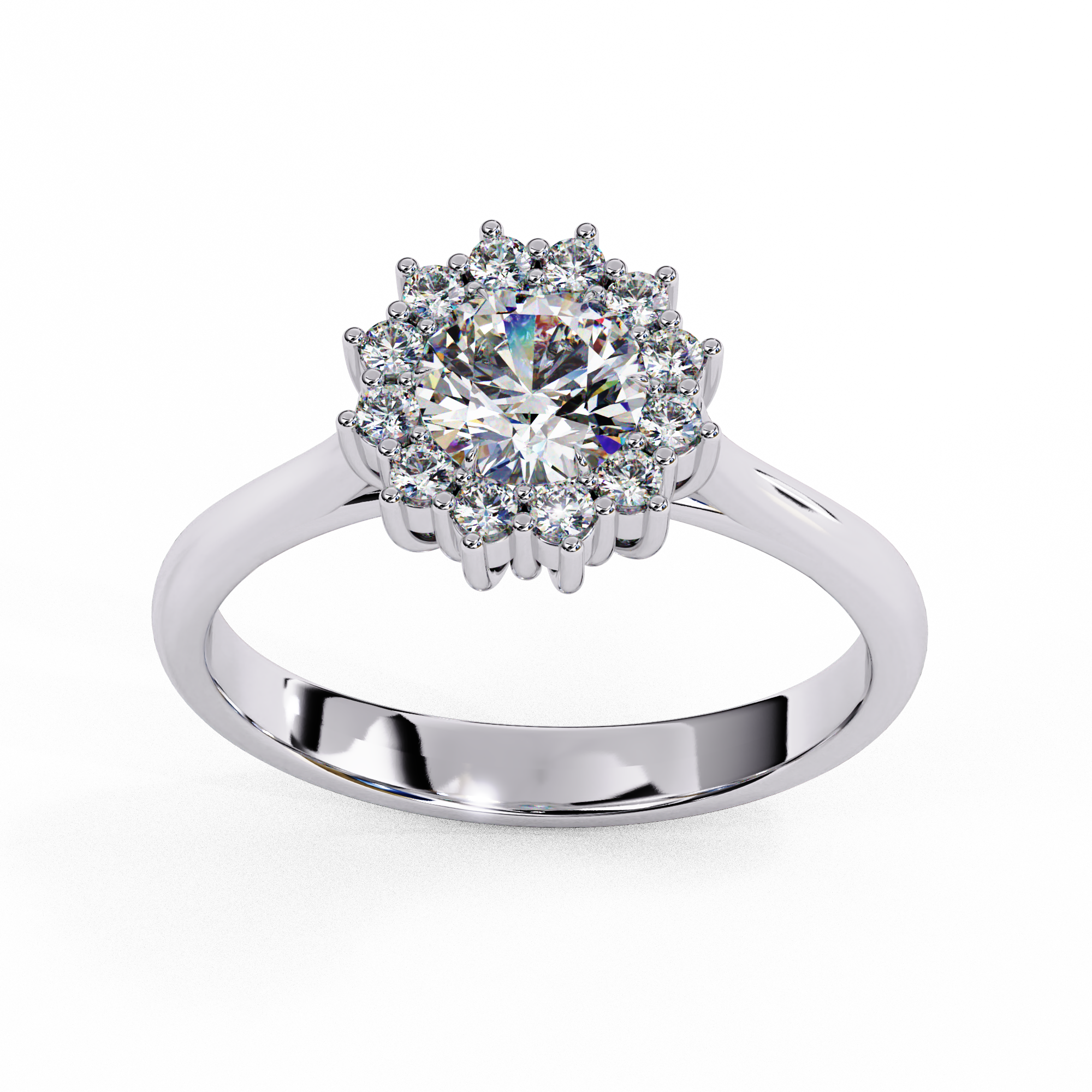 Lustre Éclat Round Brilliant Cut Solitaire Ring