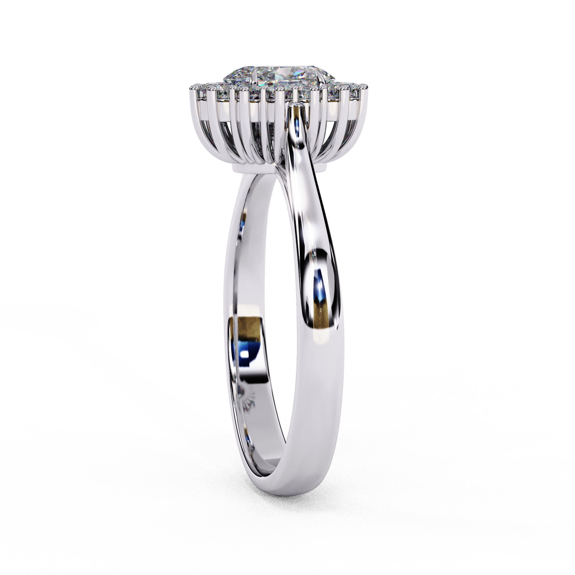 Lustre Éclat Oval Shape Solitaire Ring