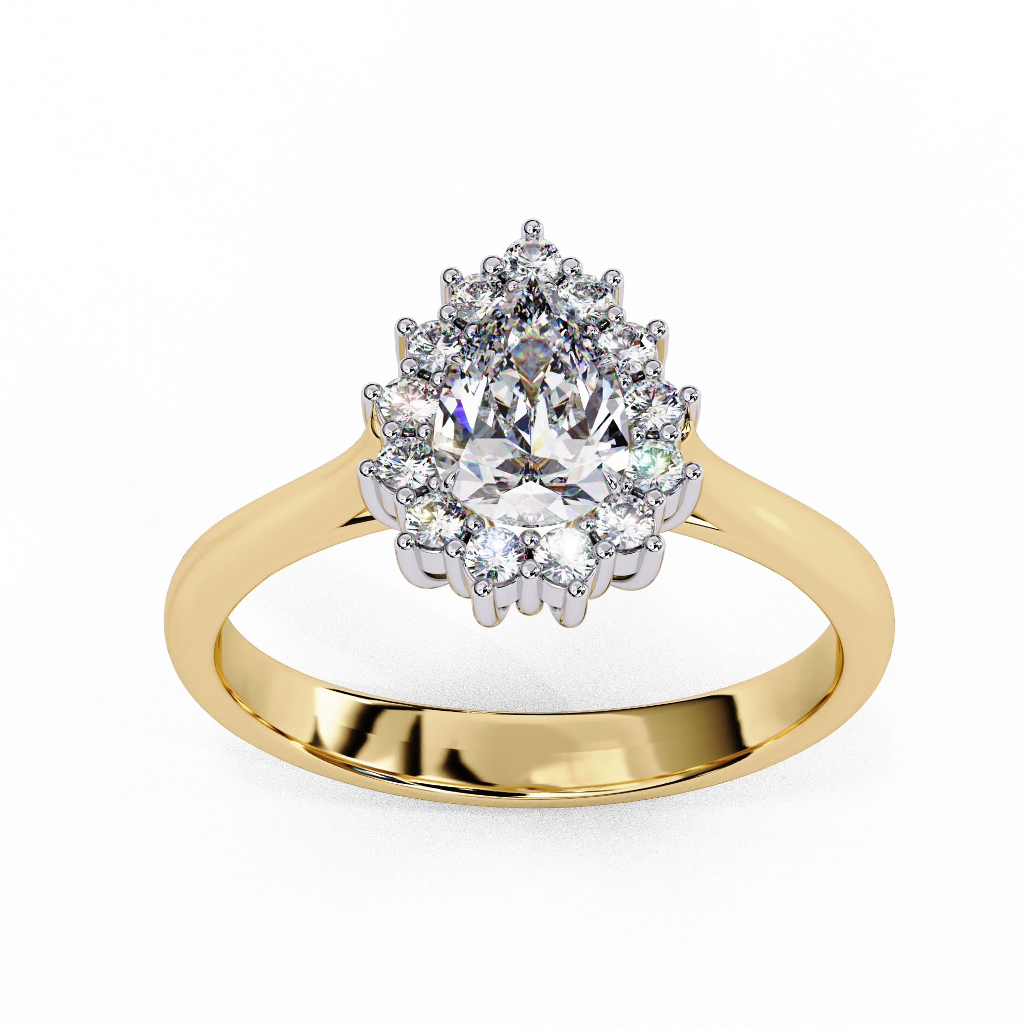Lustre Éclat Pear Shape Solitaire Ring