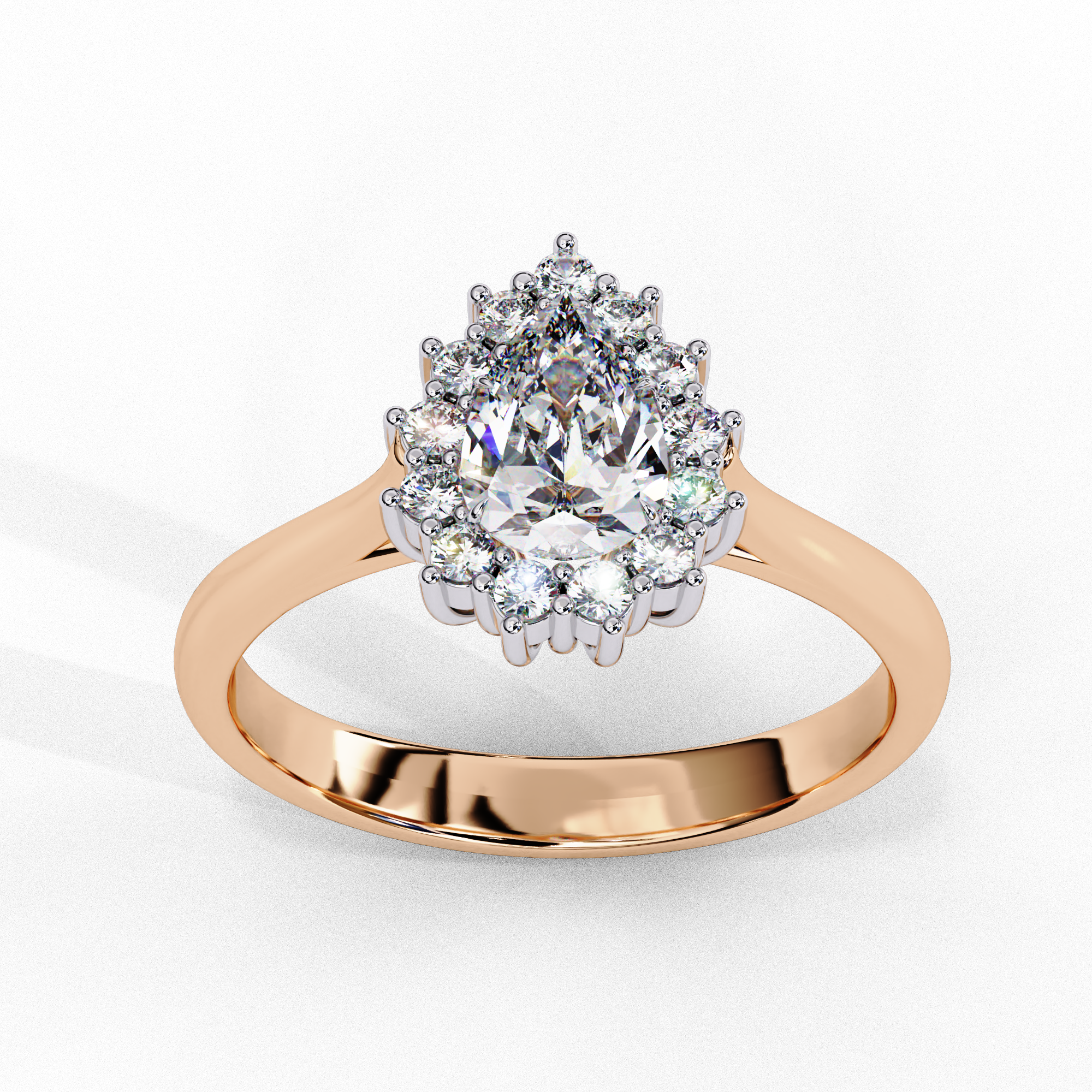 Lustre Éclat Pear Shape Solitaire Ring