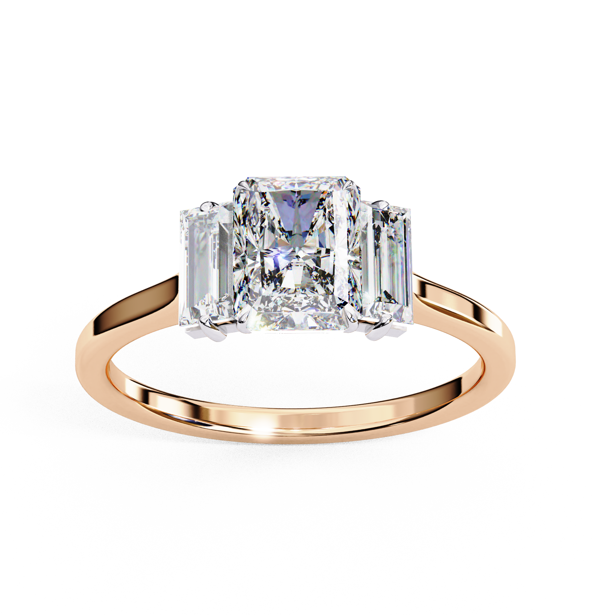 Imperial Seraph Radiant Cut Trilogy Ring