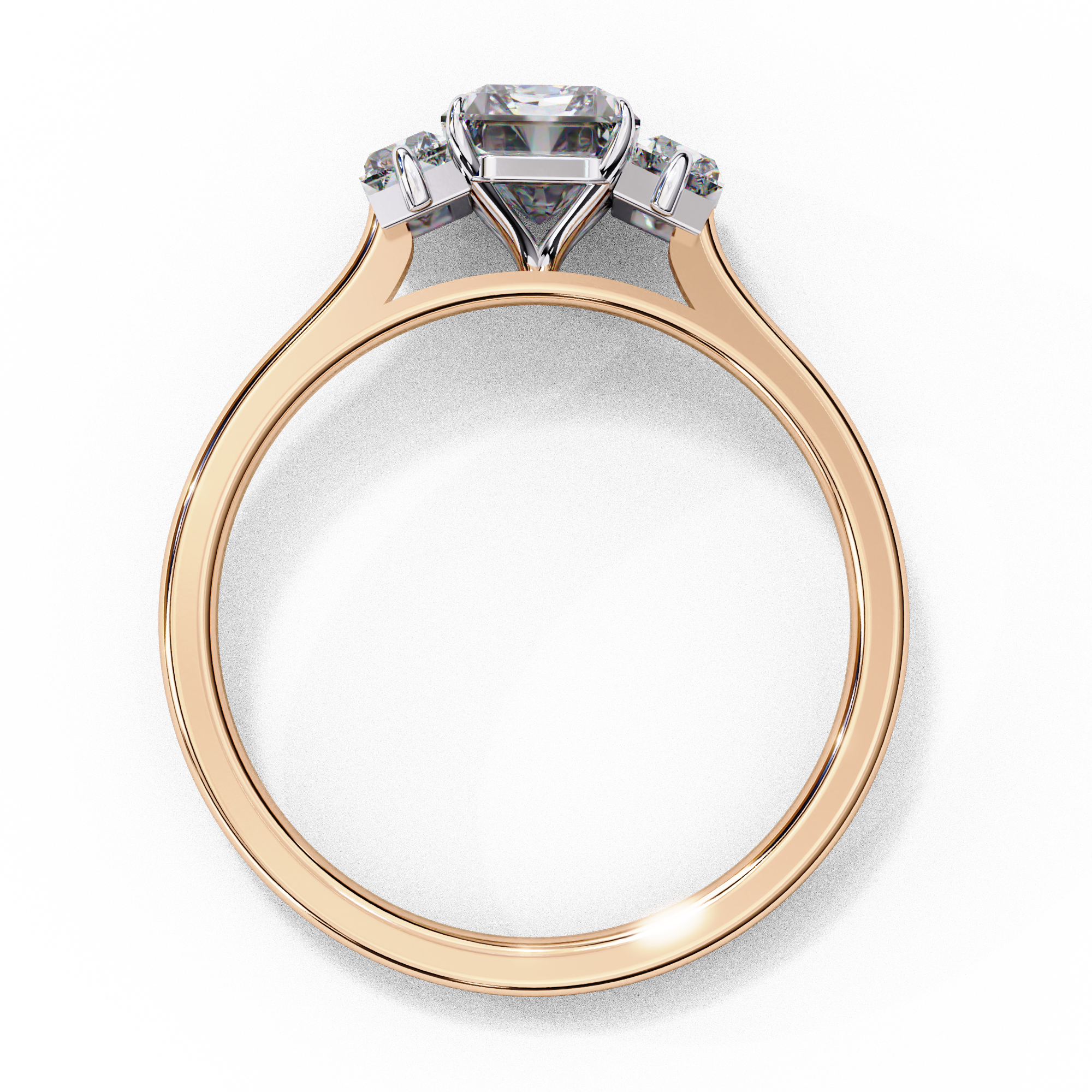 Imperial Seraph Radiant Cut Trilogy Ring