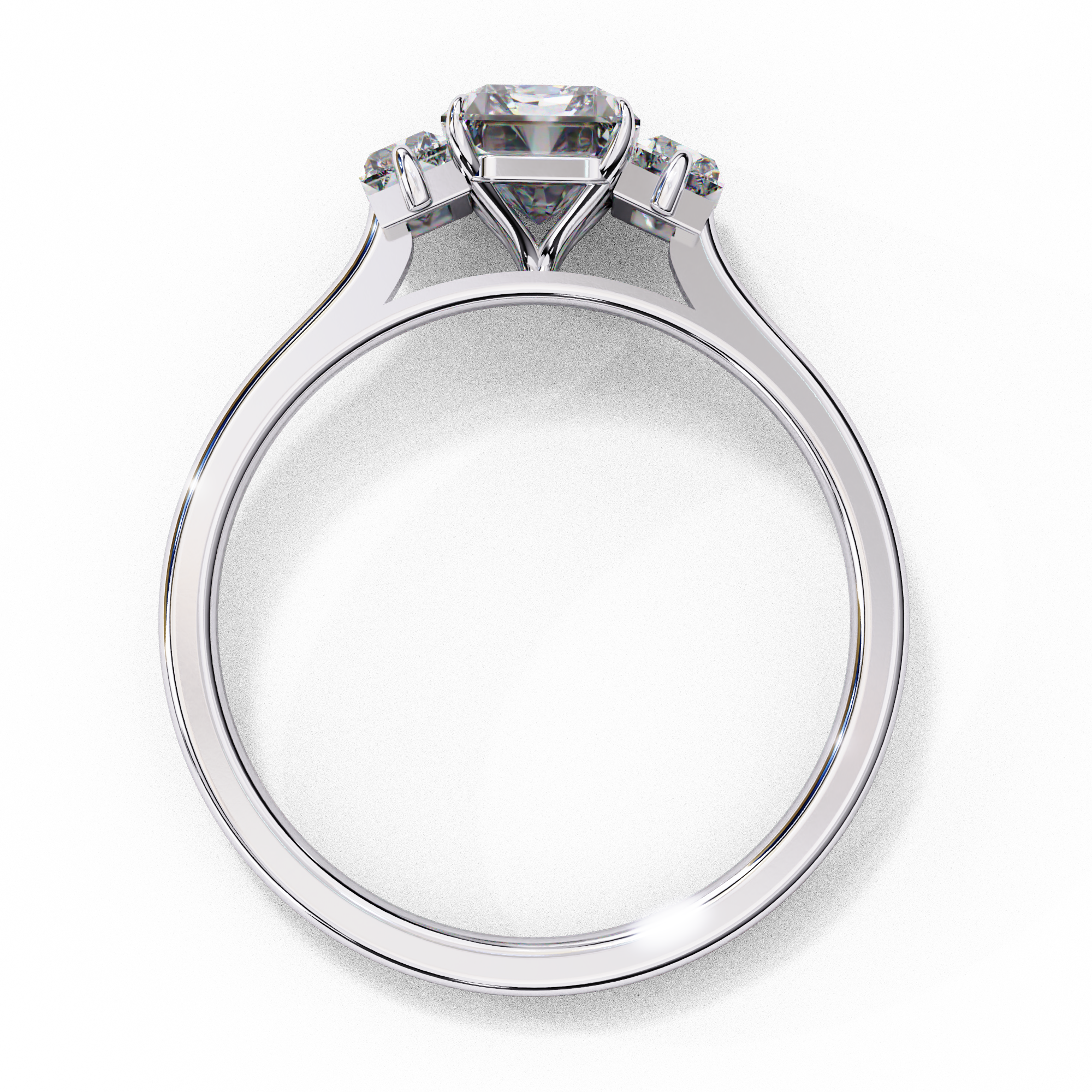 Imperial Seraph Radiant Cut Trilogy Ring