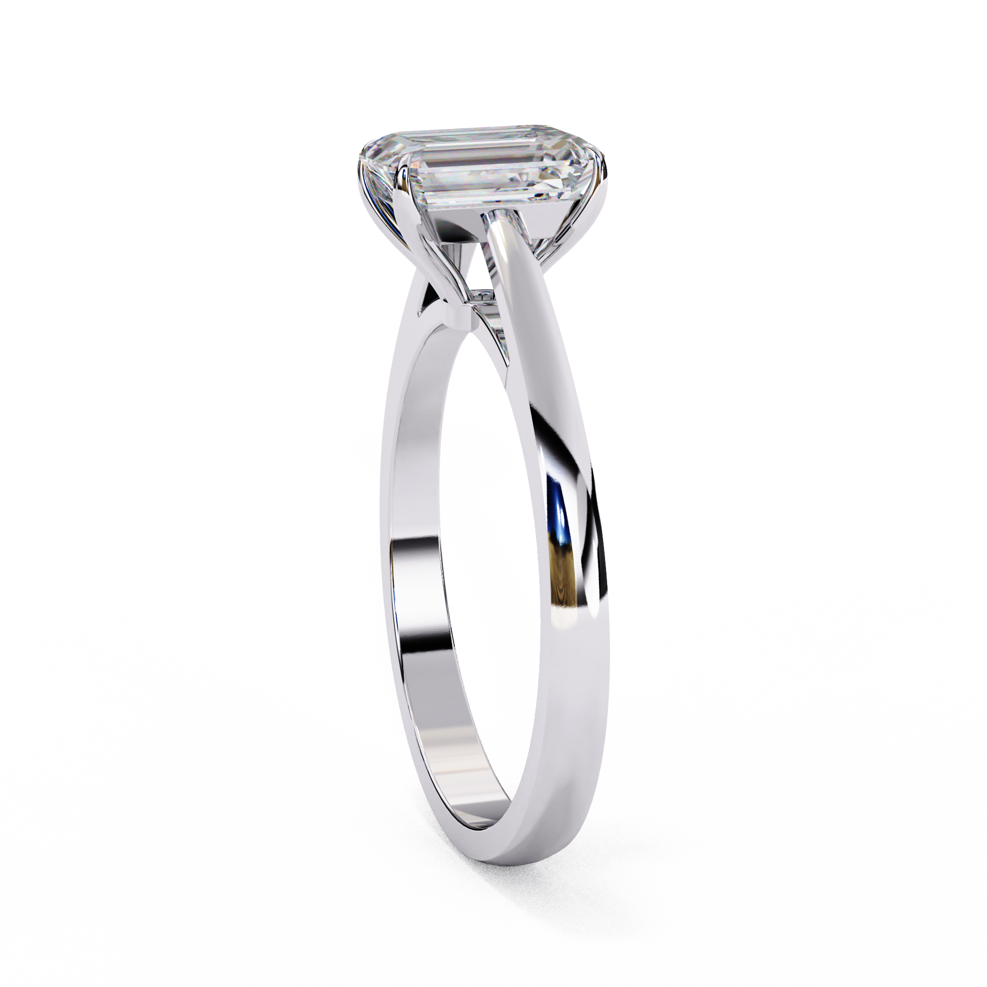 Classic Emerald Cut Solitaire Ring