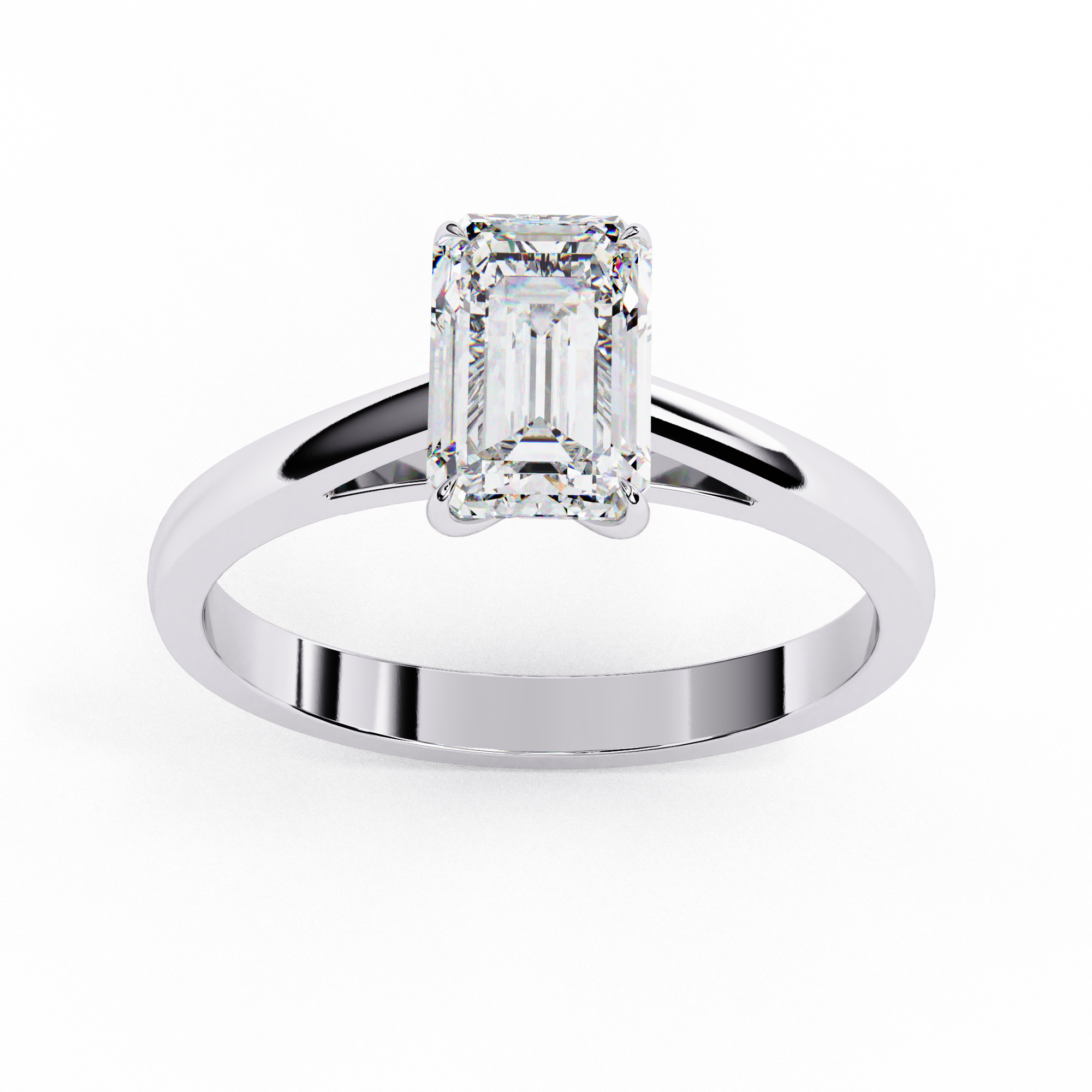 Classic Emerald Cut Solitaire Ring