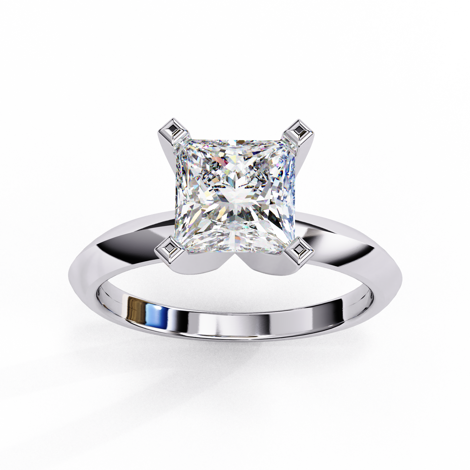 Classic Princess Cut Solitaire Ring