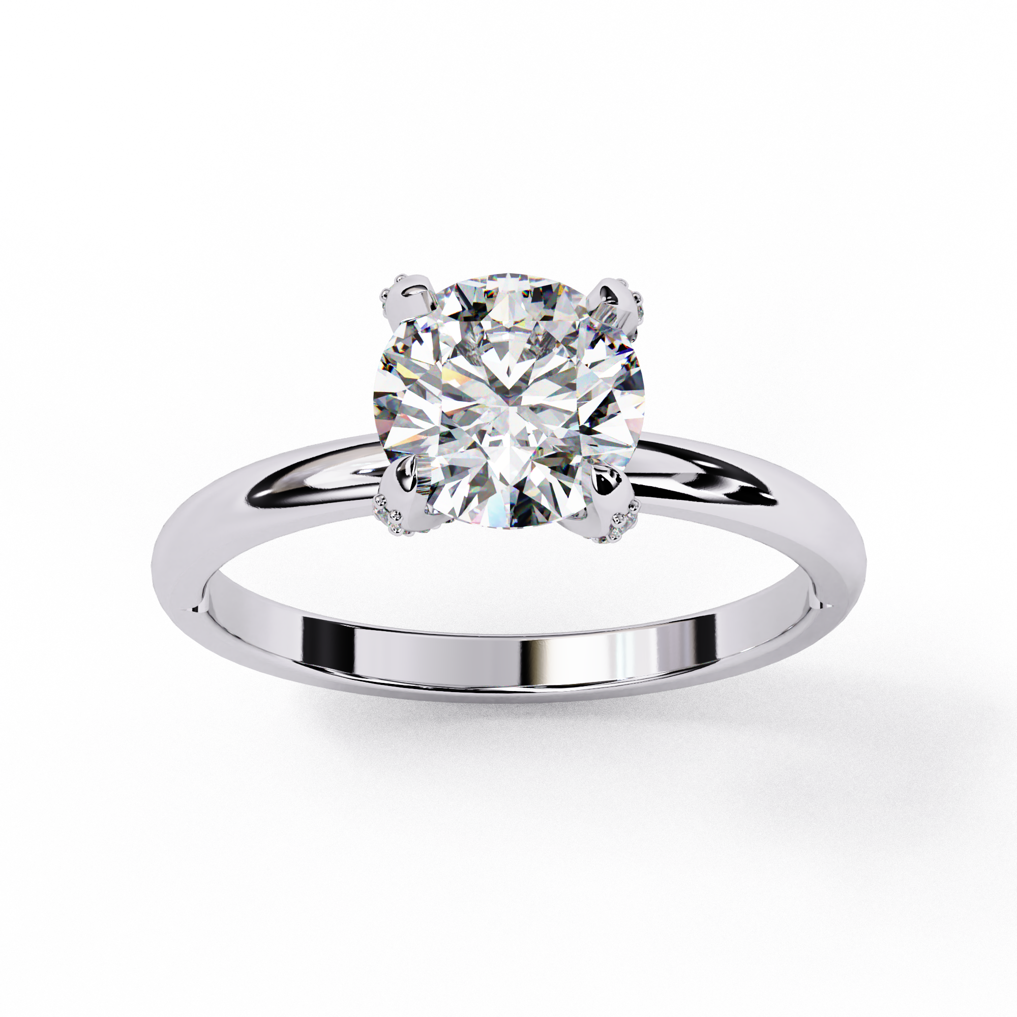 Aura Round Brilliant Solitaire Ring