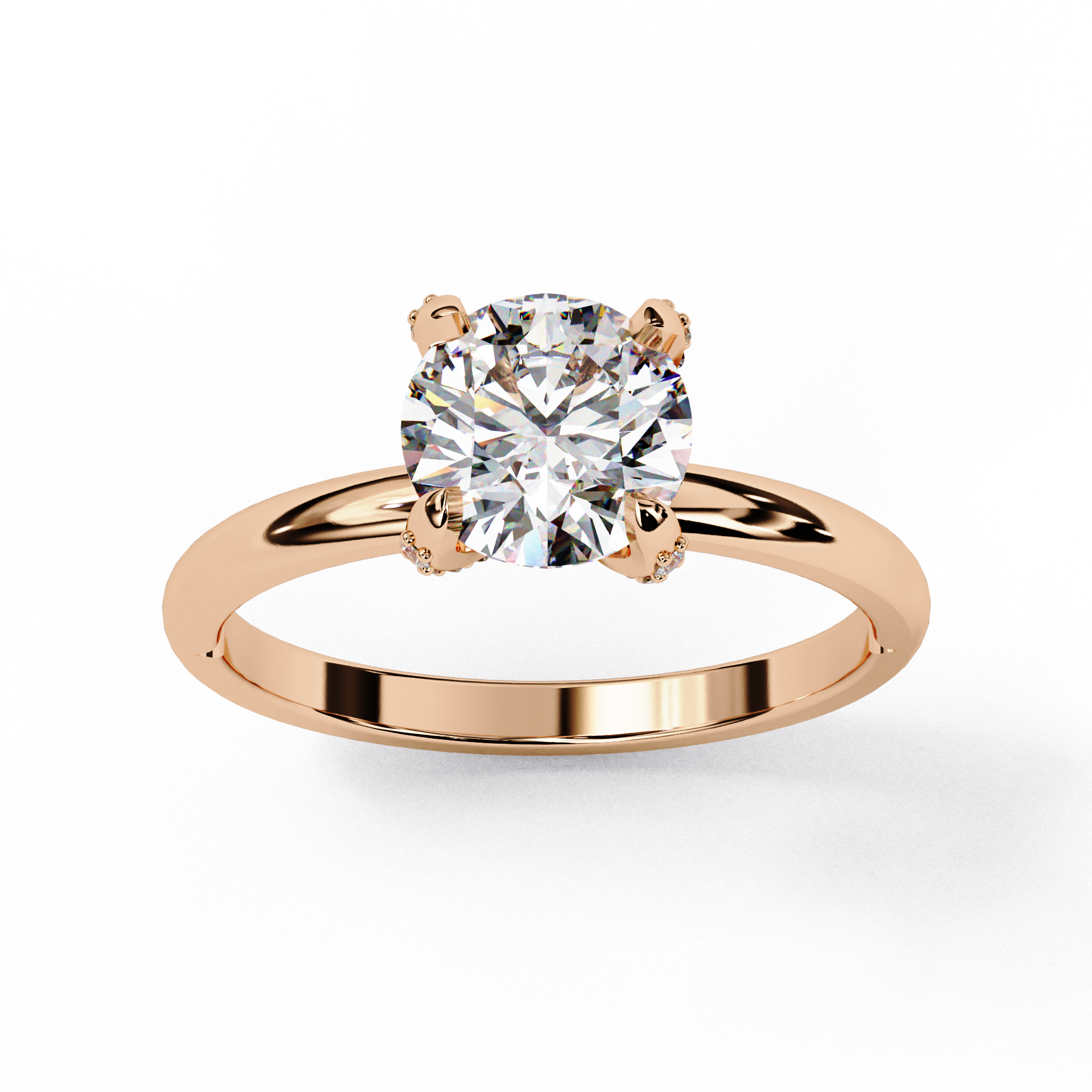 Aura Round Brilliant Solitaire Ring