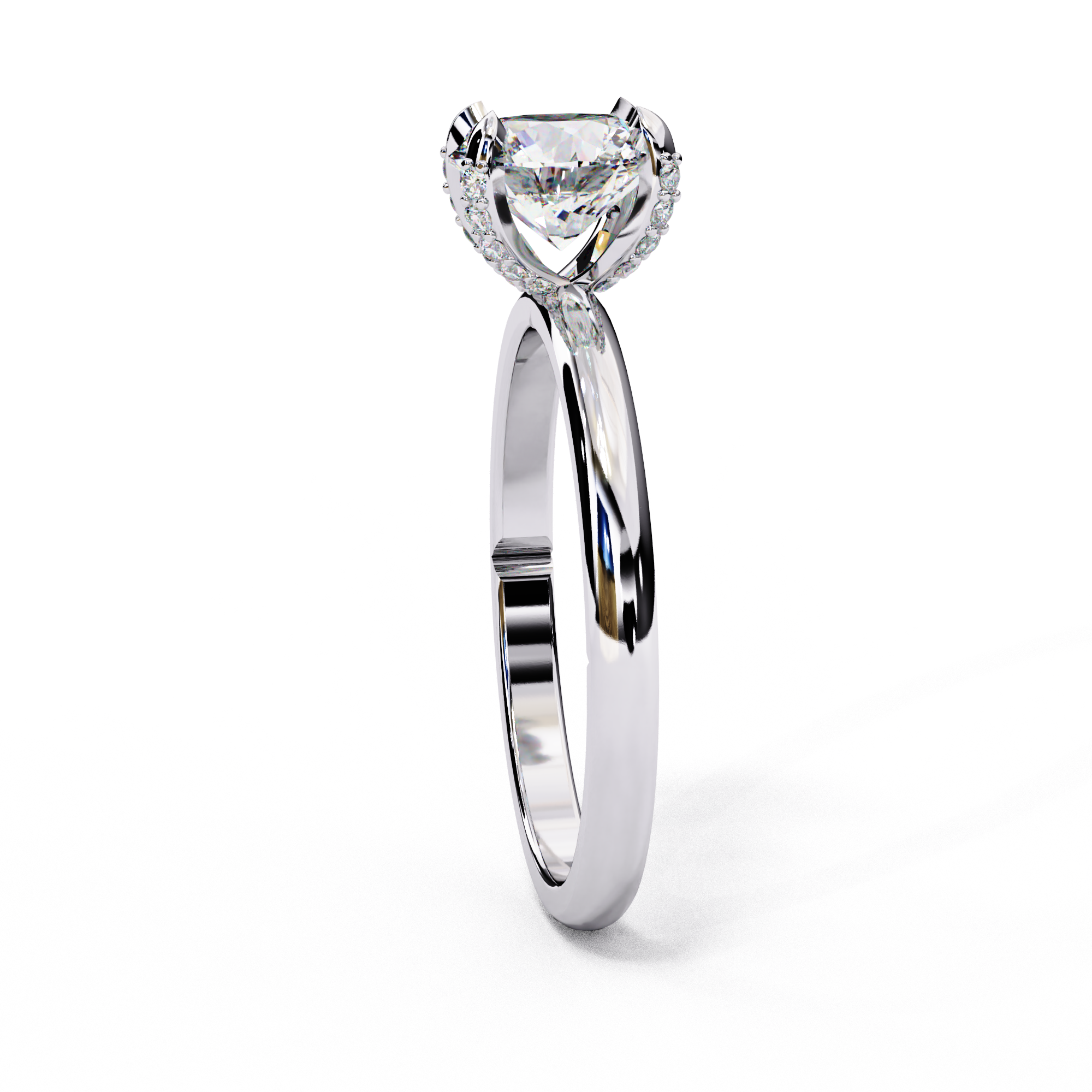 Aura Round Brilliant Solitaire Ring