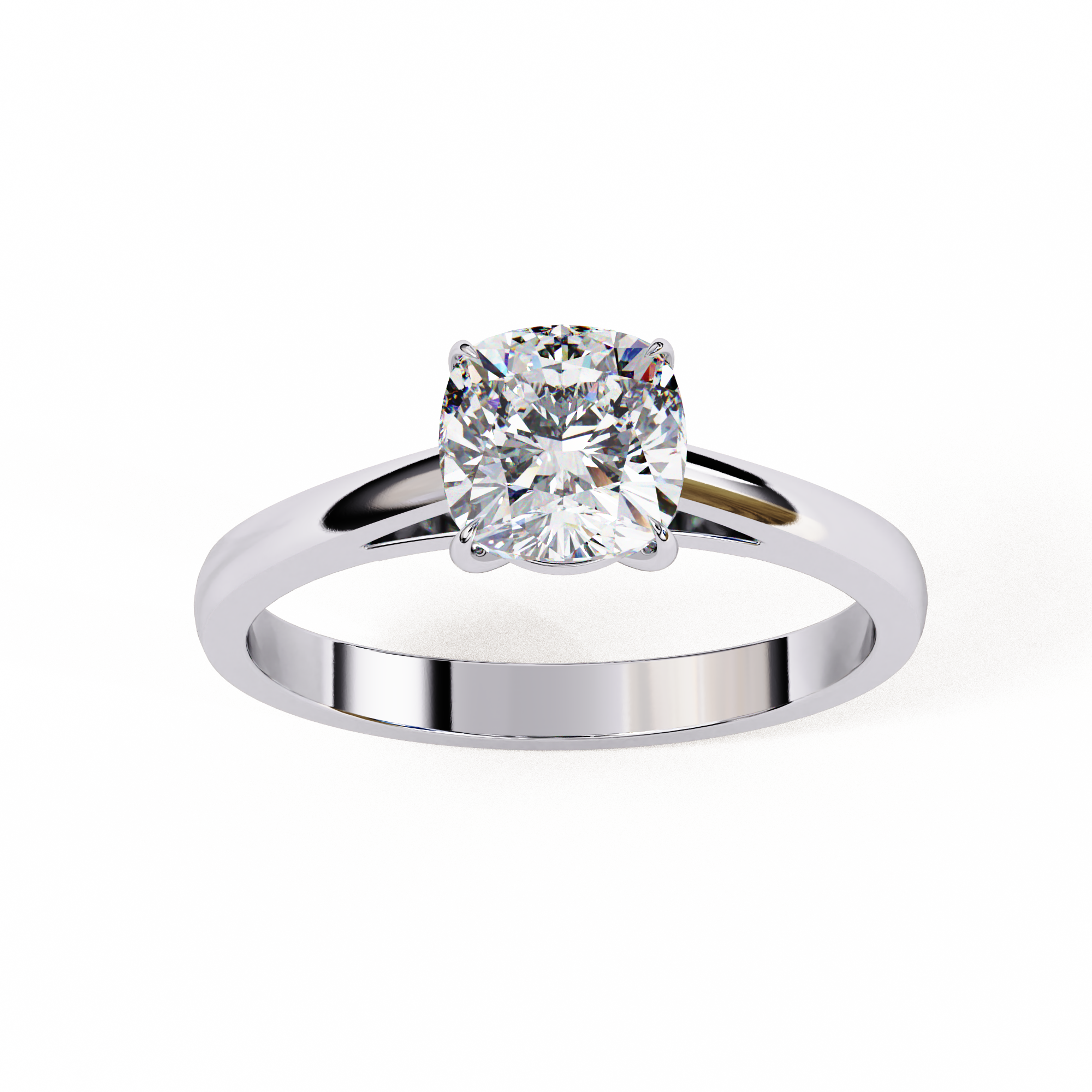 Classic Square Cushion Solitaire Ring