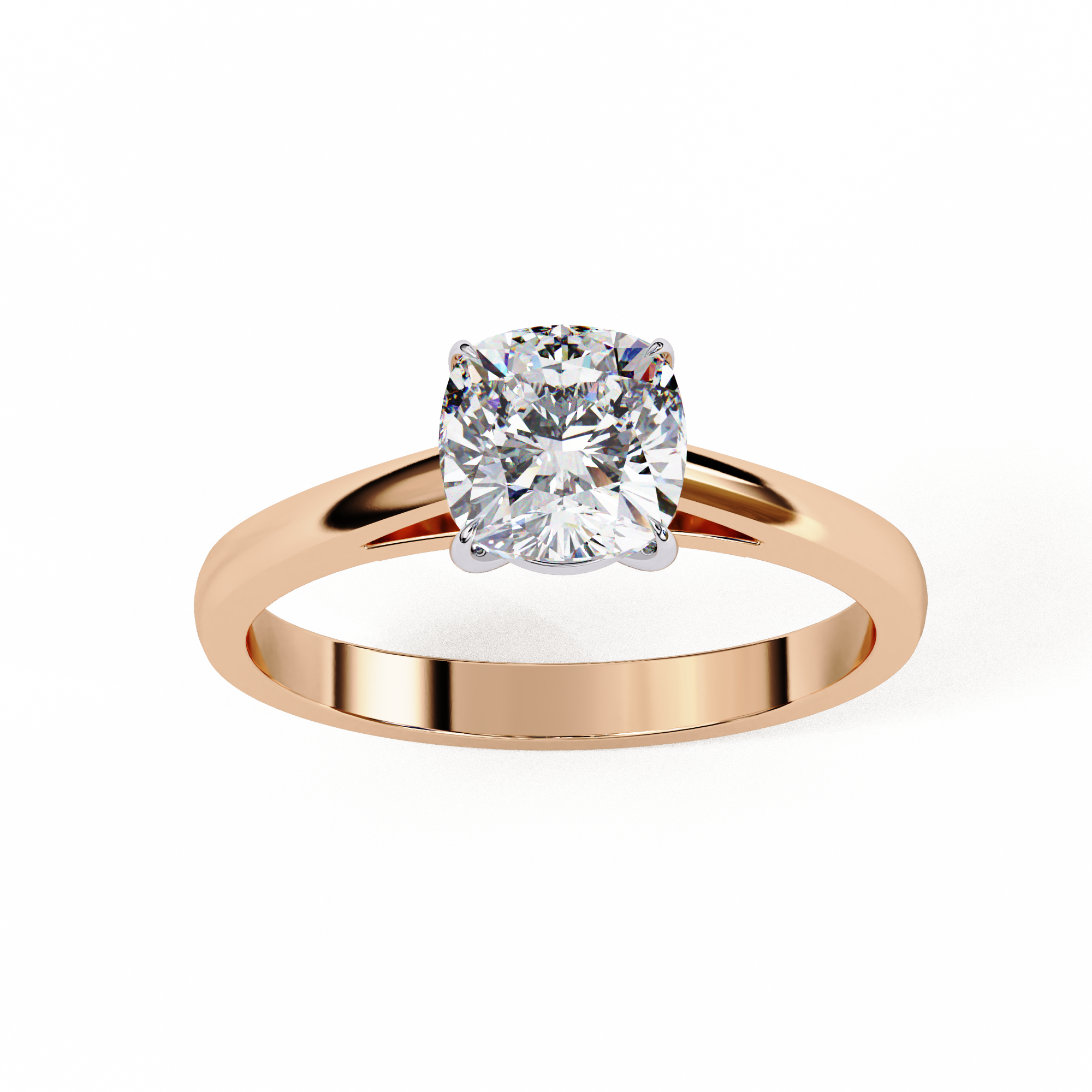 Classic Square Cushion Solitaire Ring