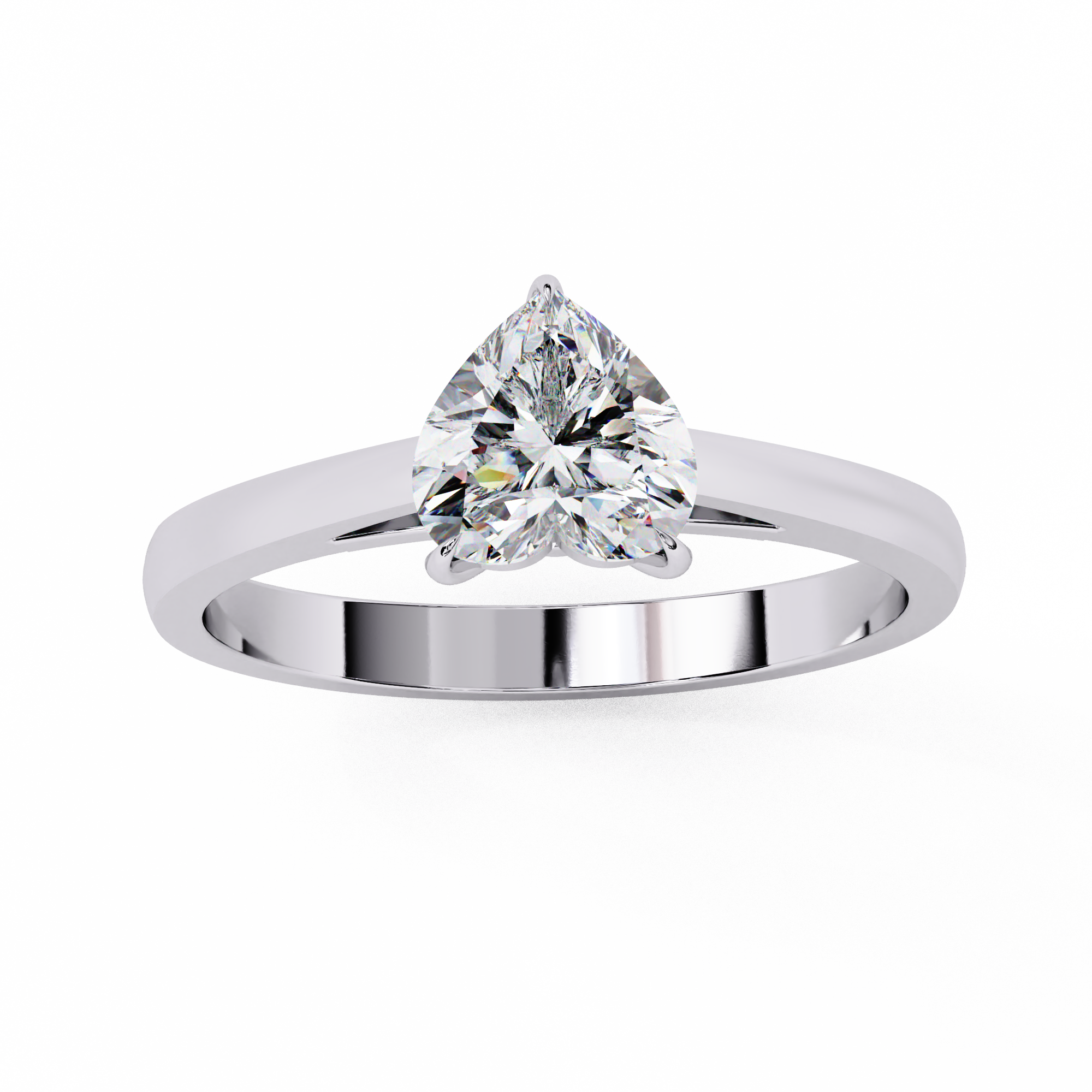 Classic Heart Shape Solitaire Ring