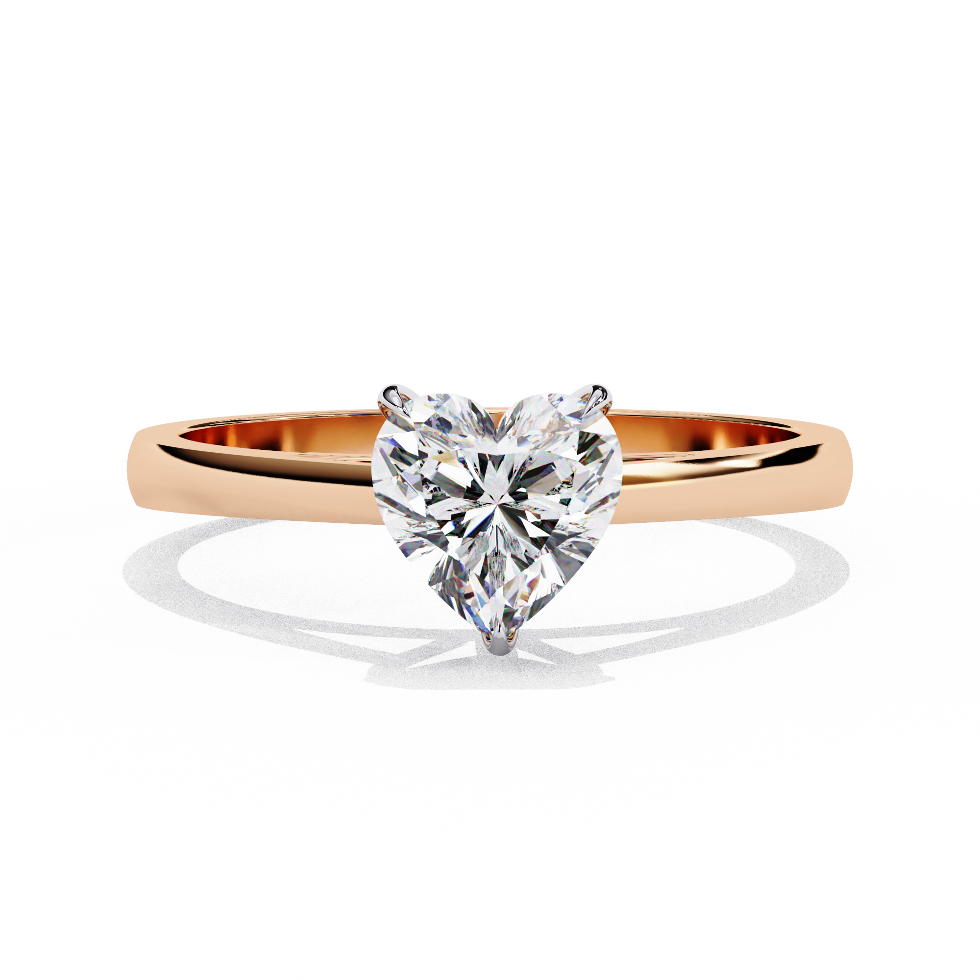 Classic Heart Shape Solitaire Ring