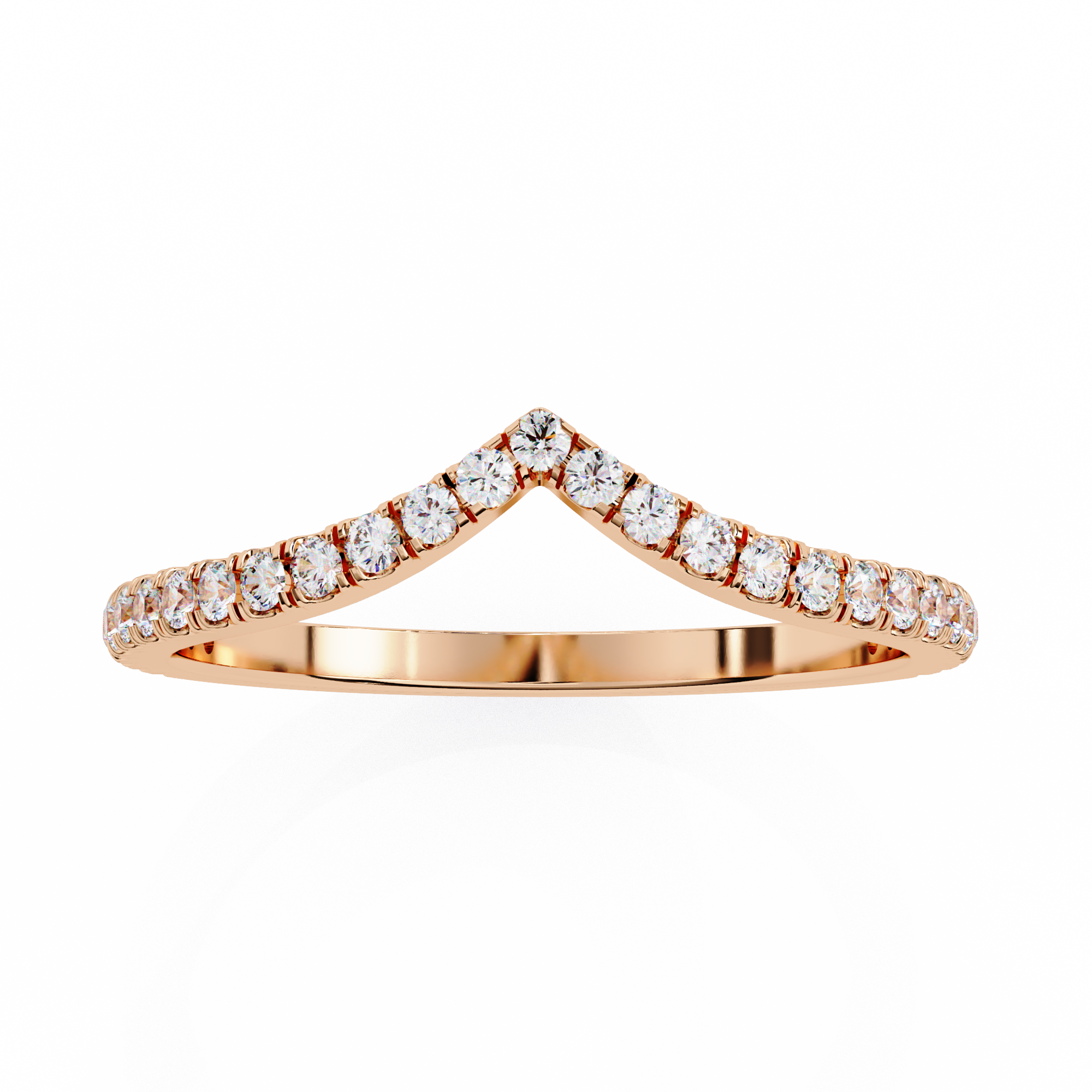 Elegant Arc Diamond Ring