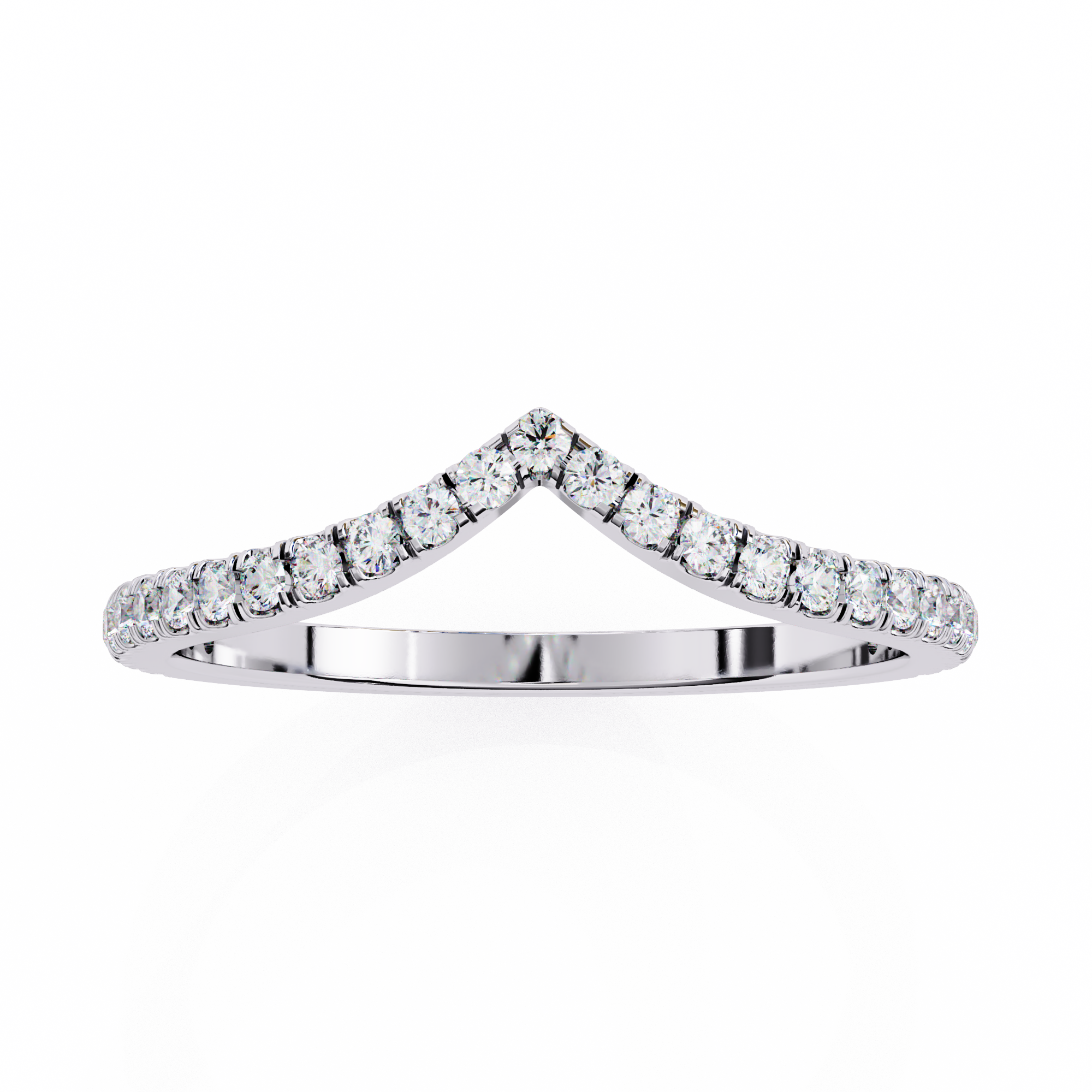 Elegant Arc Diamond Ring