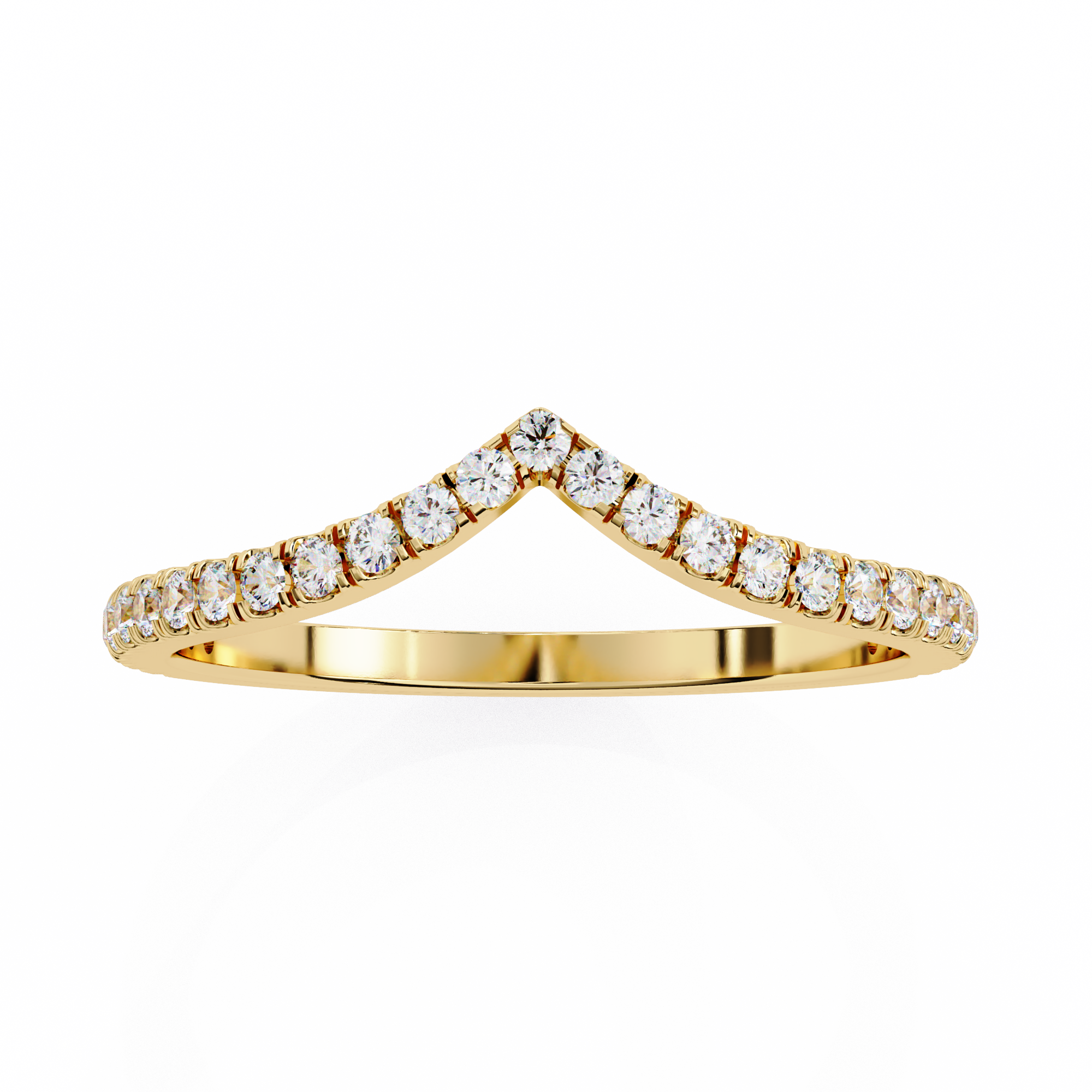 Elegant Arc Diamond Ring