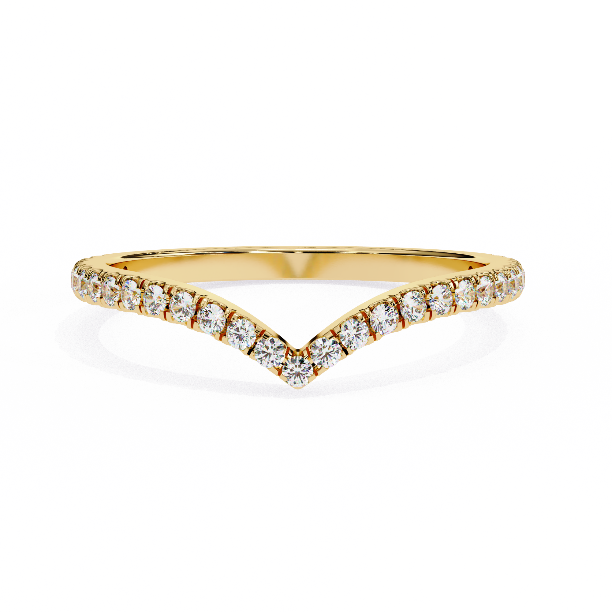 Elegant Arc Diamond Ring