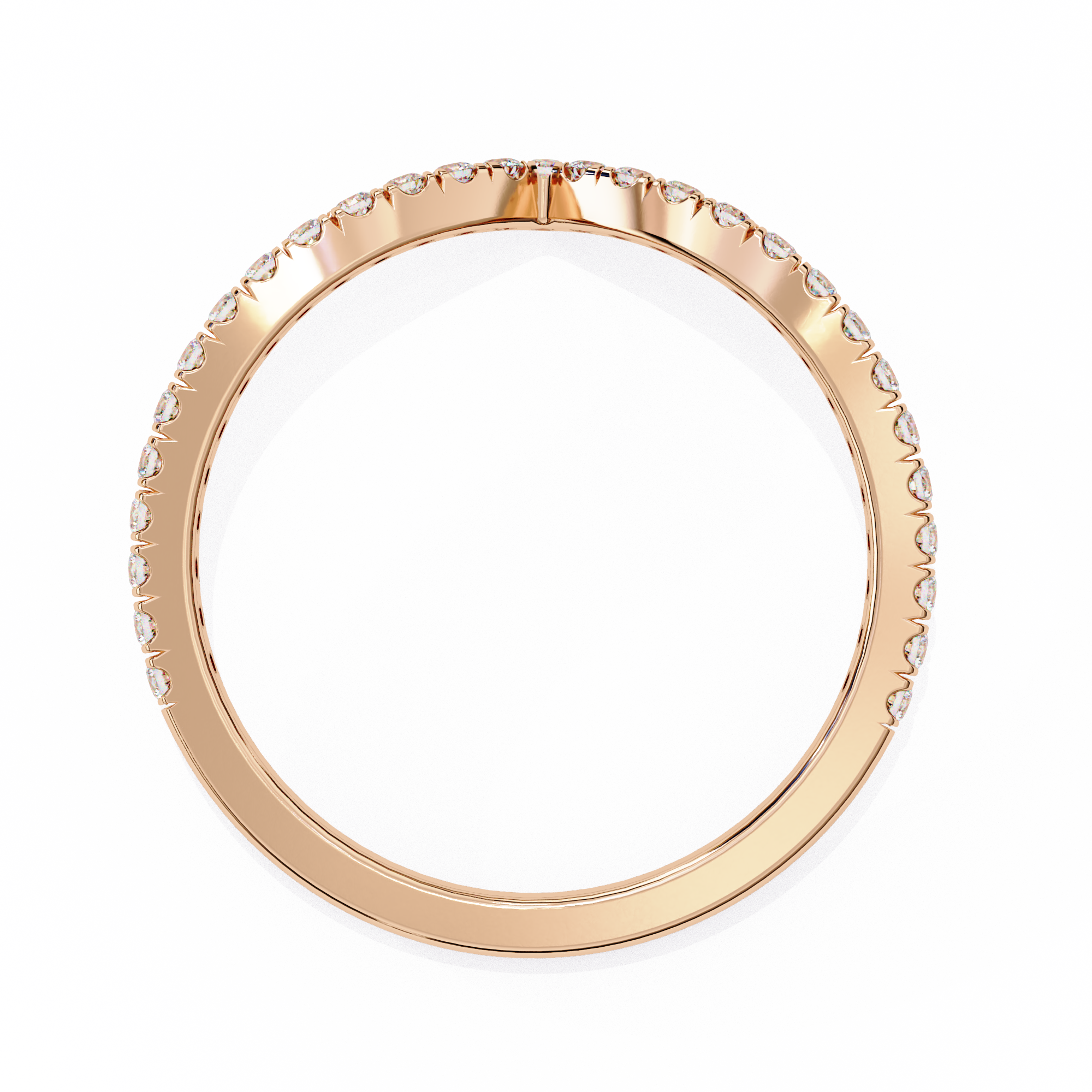 Elegant Arc Diamond Ring