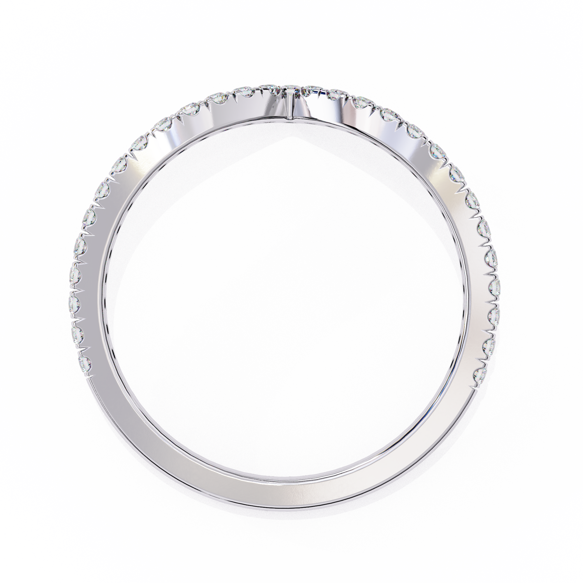 Elegant Arc Diamond Ring