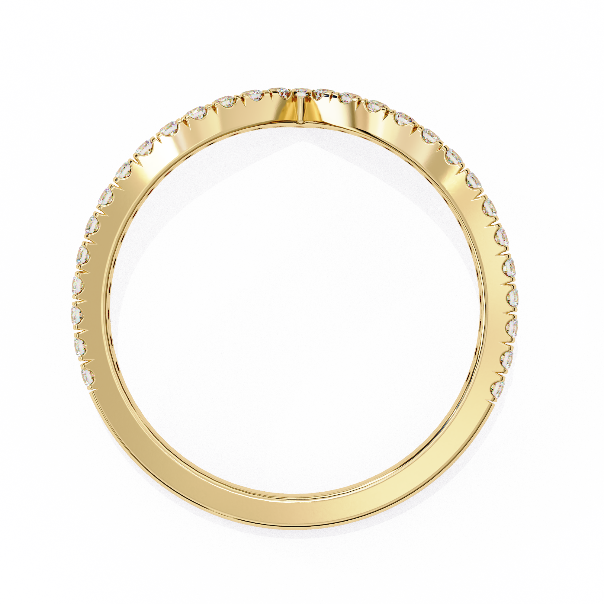 Elegant Arc Diamond Ring