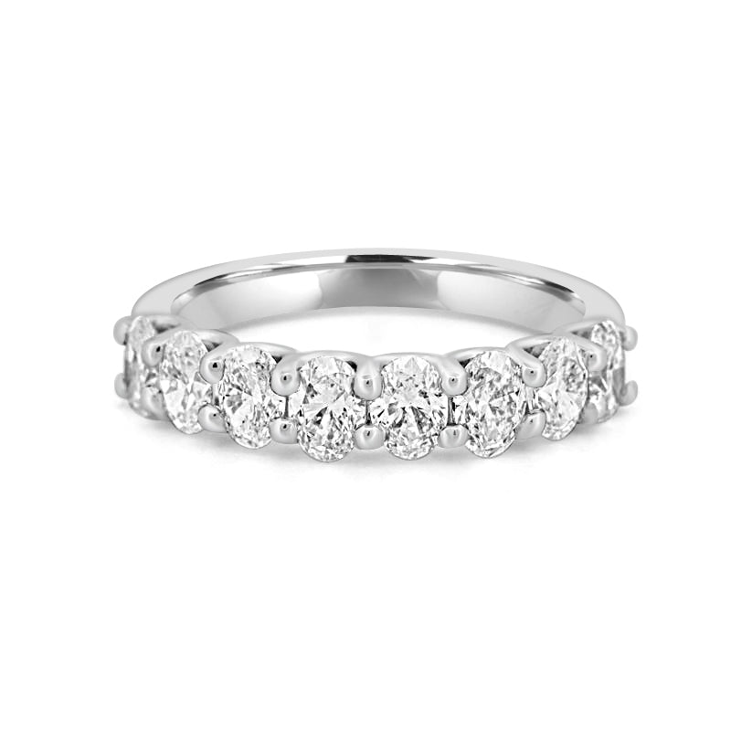 Jyotika's Oval Half Eternity Band