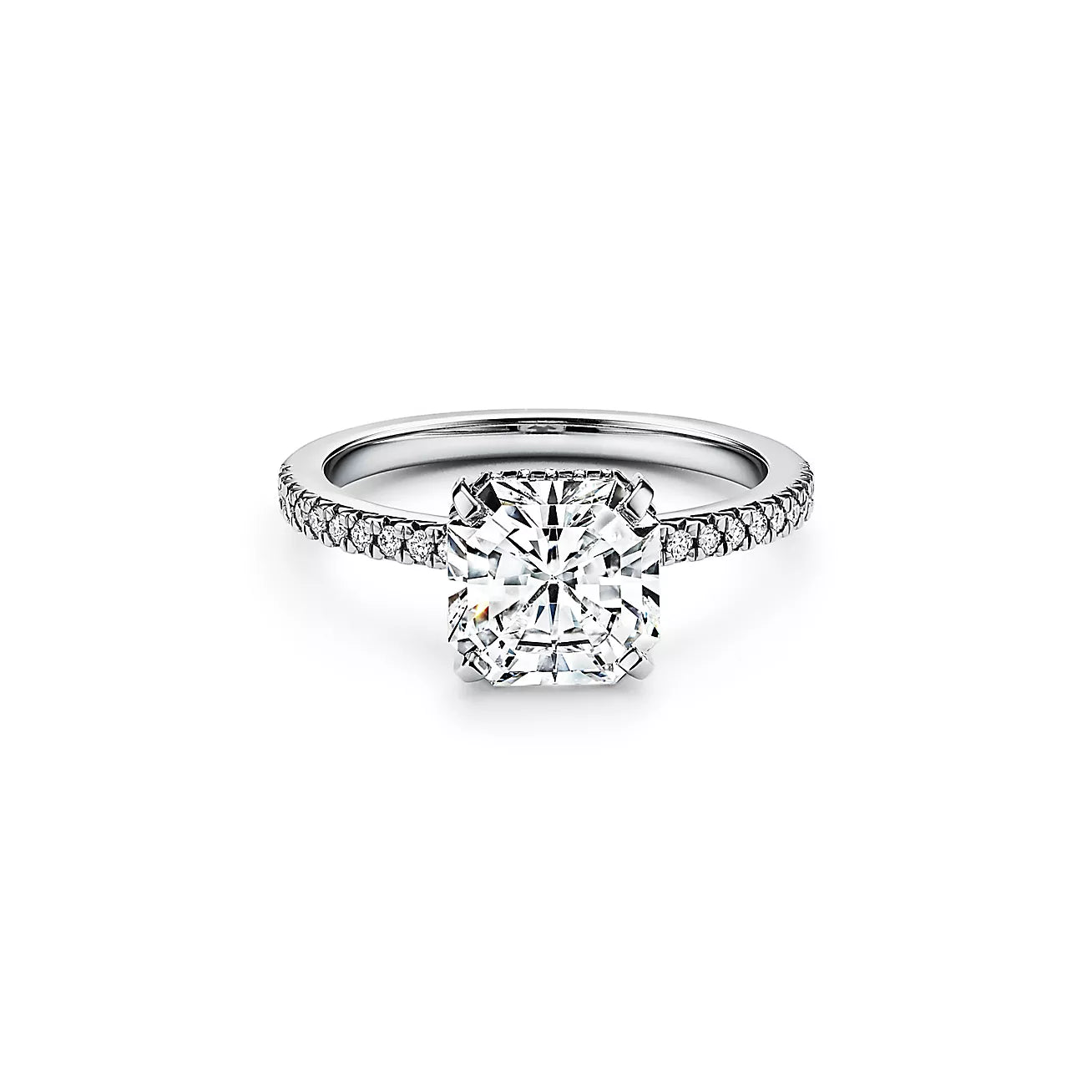 Square Mixed Cut Engagement Ring