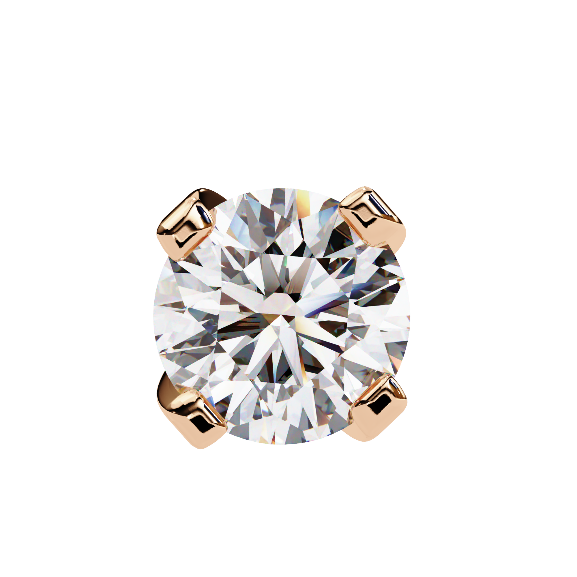 Classic Round Diamond Four Prong Stud Earrings (F/G VS+)