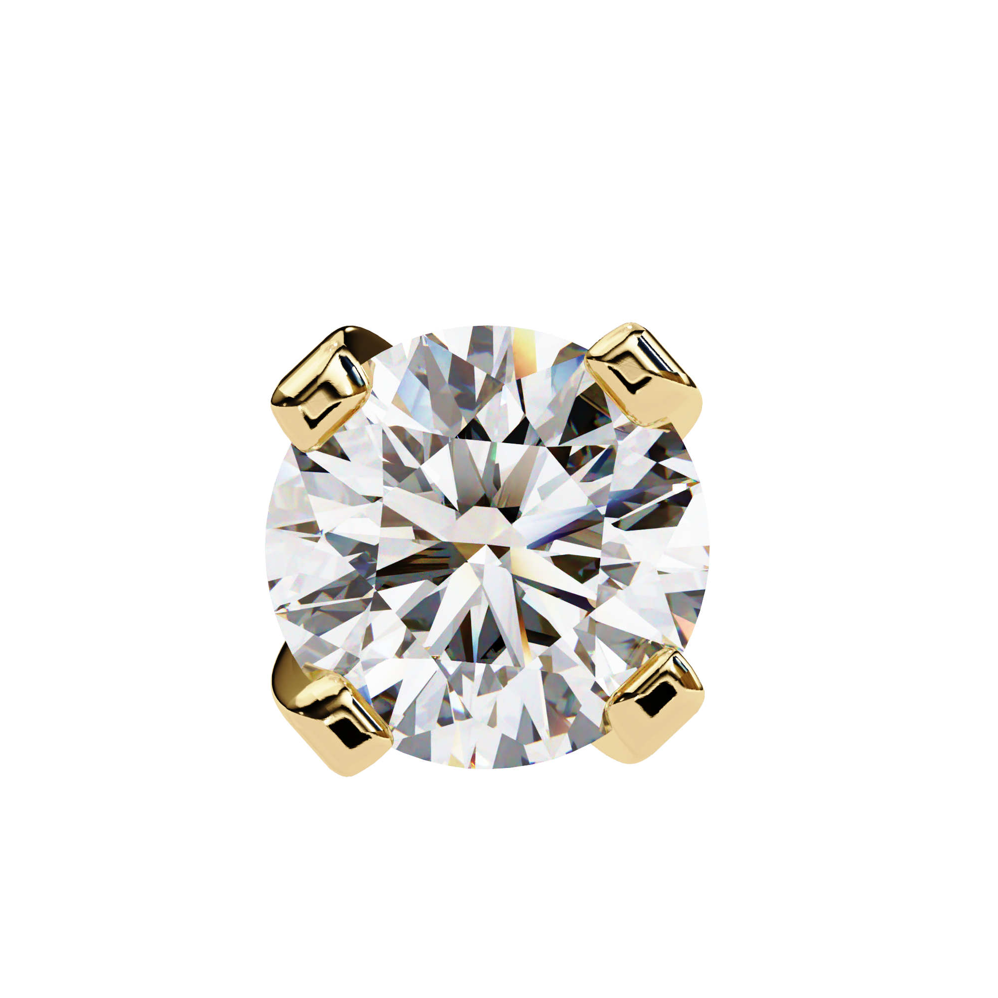 Classic Round Diamond Four Prong Stud Earrings (F/G VS+)