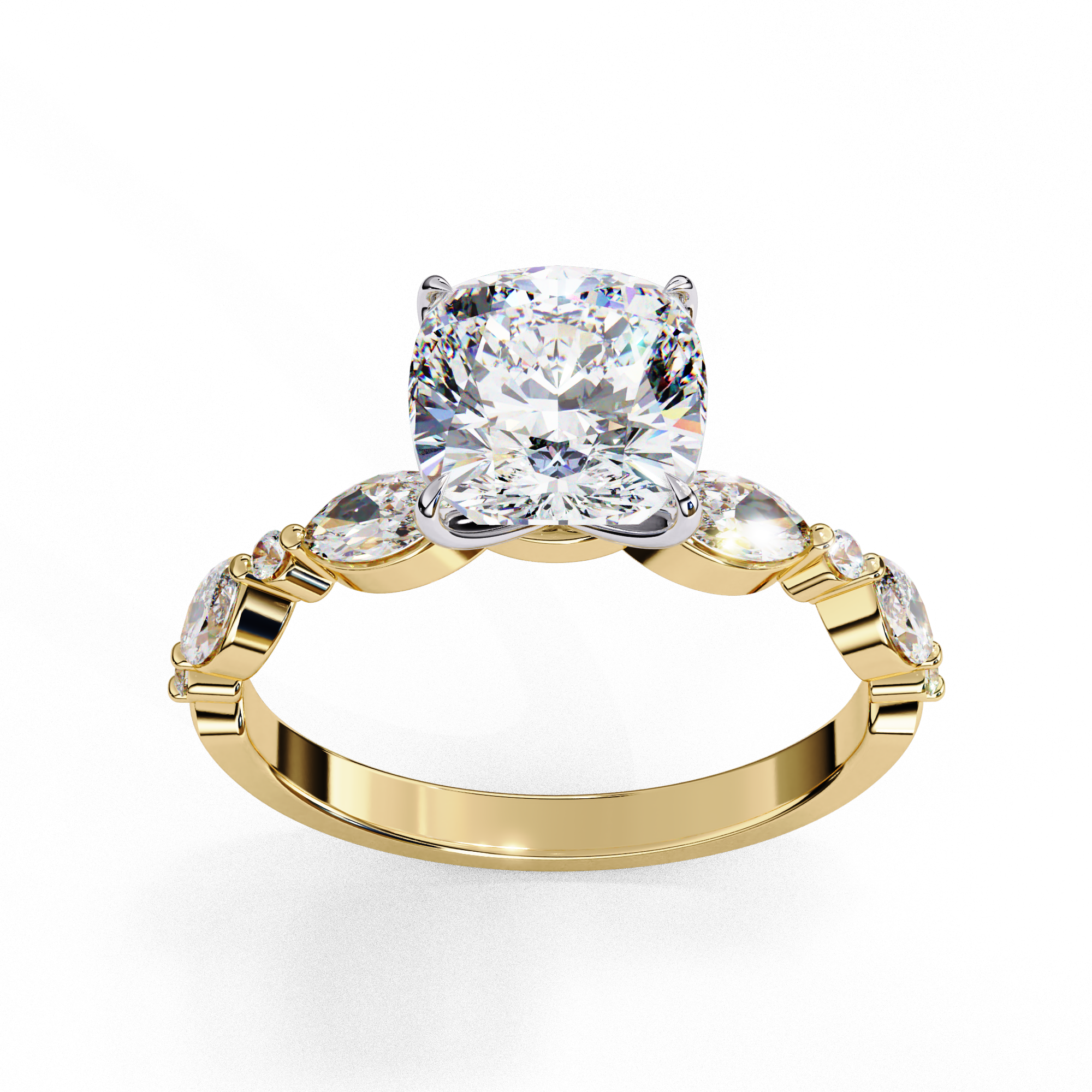 Elysian Square Cushion Cut Solitaire Ring