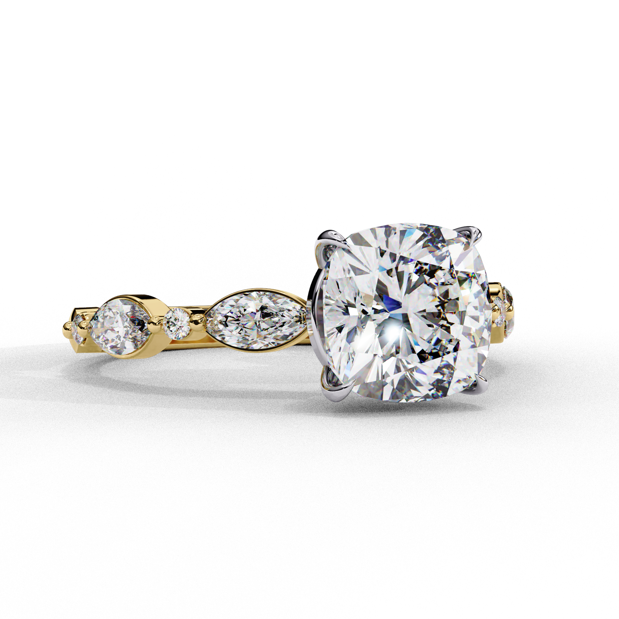 Elysian Square Cushion Cut Solitaire Ring