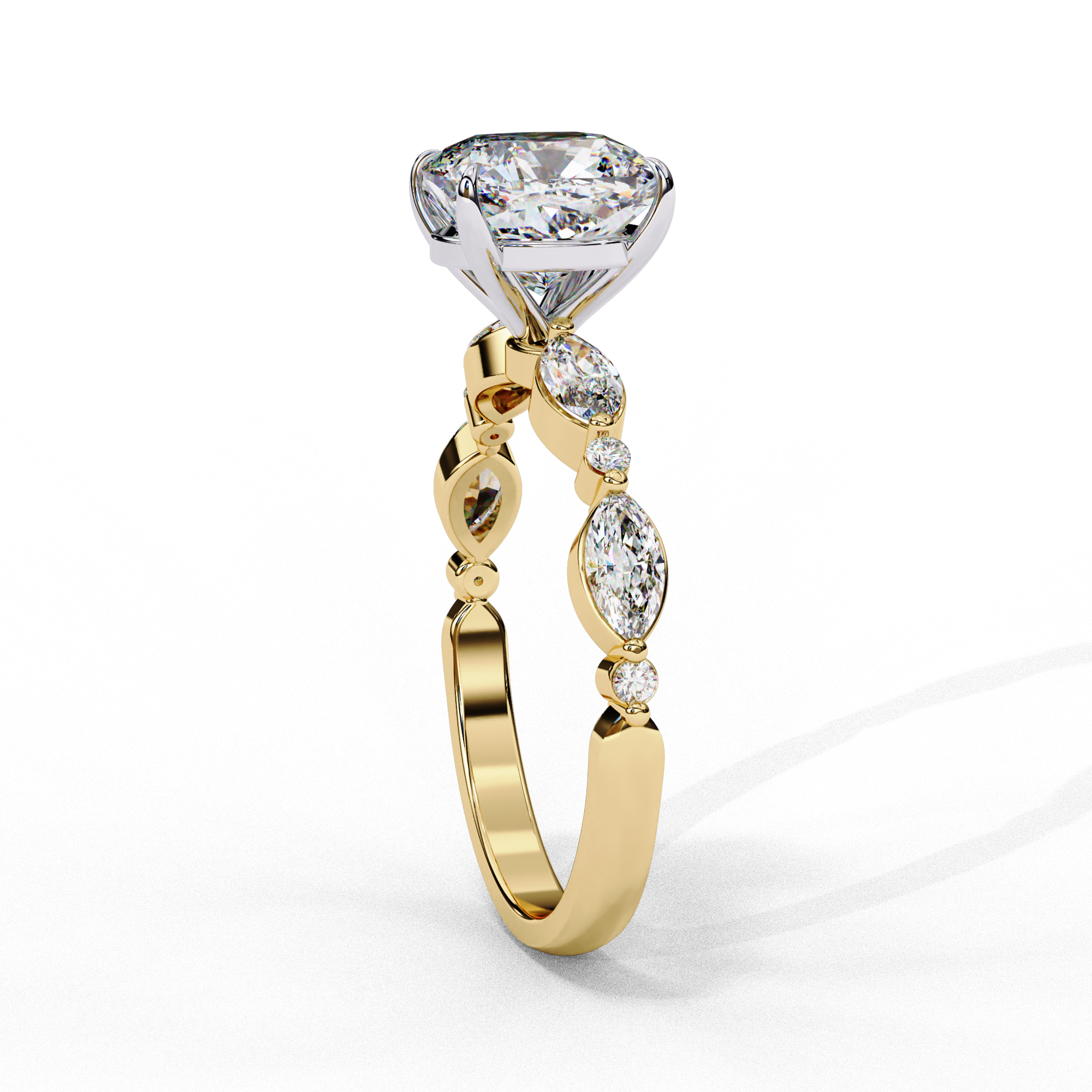Elysian Square Cushion Cut Solitaire Ring