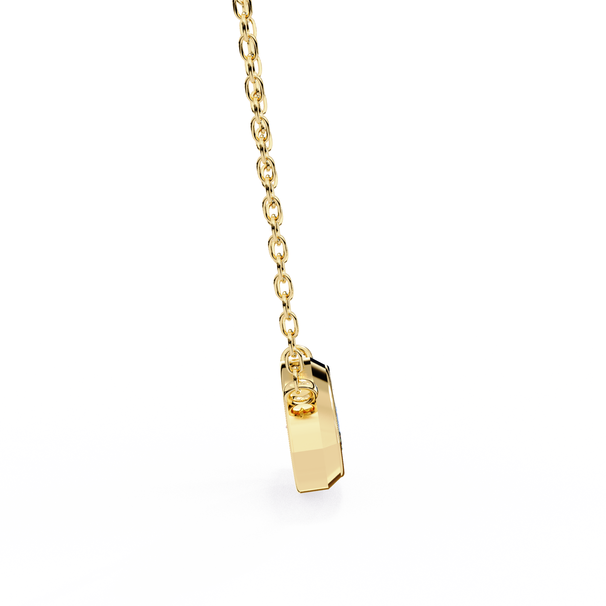 Classic Marquise Bezel Set Lab Created Diamond Solitaire Necklace