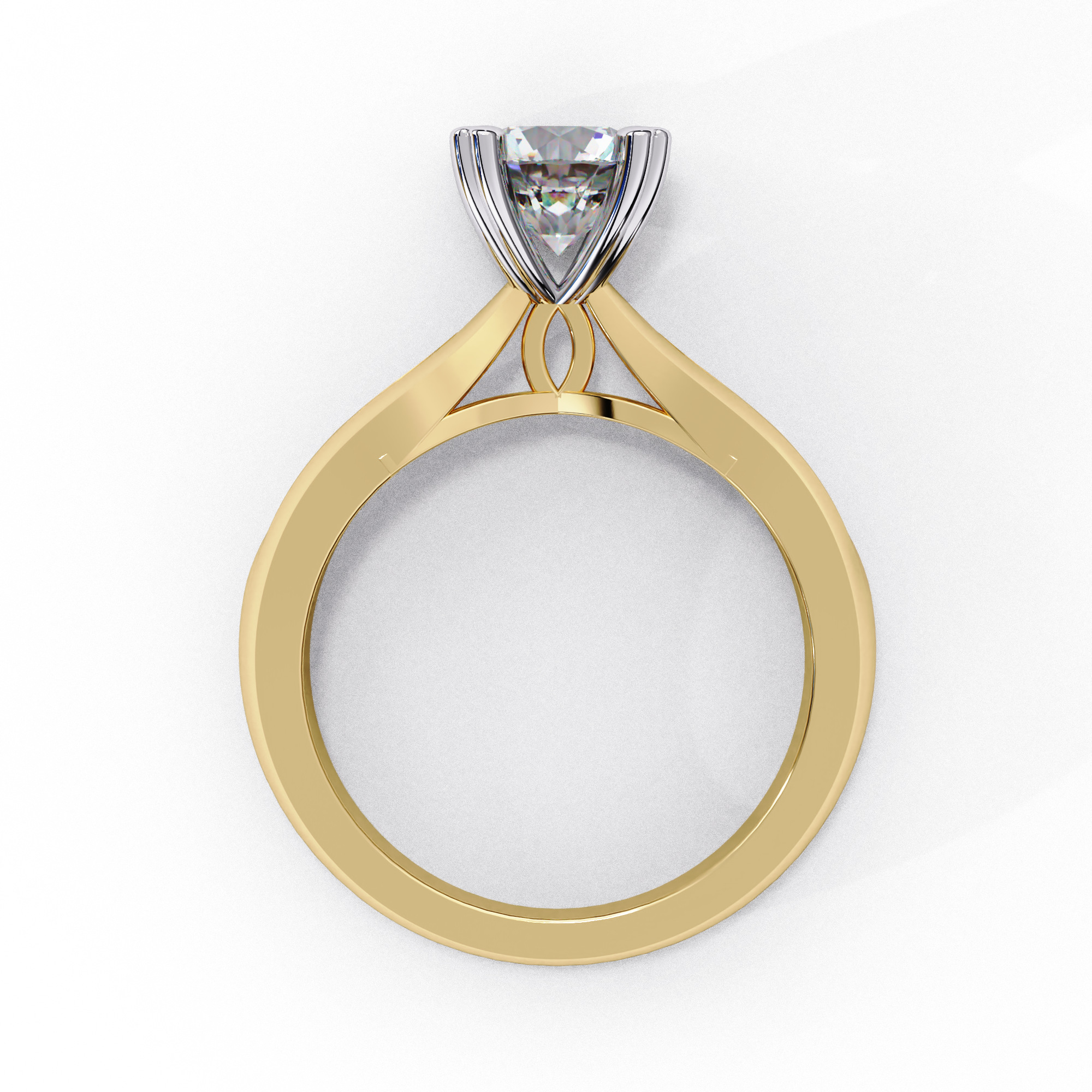Cupid Round Brilliant Solitaire Ring