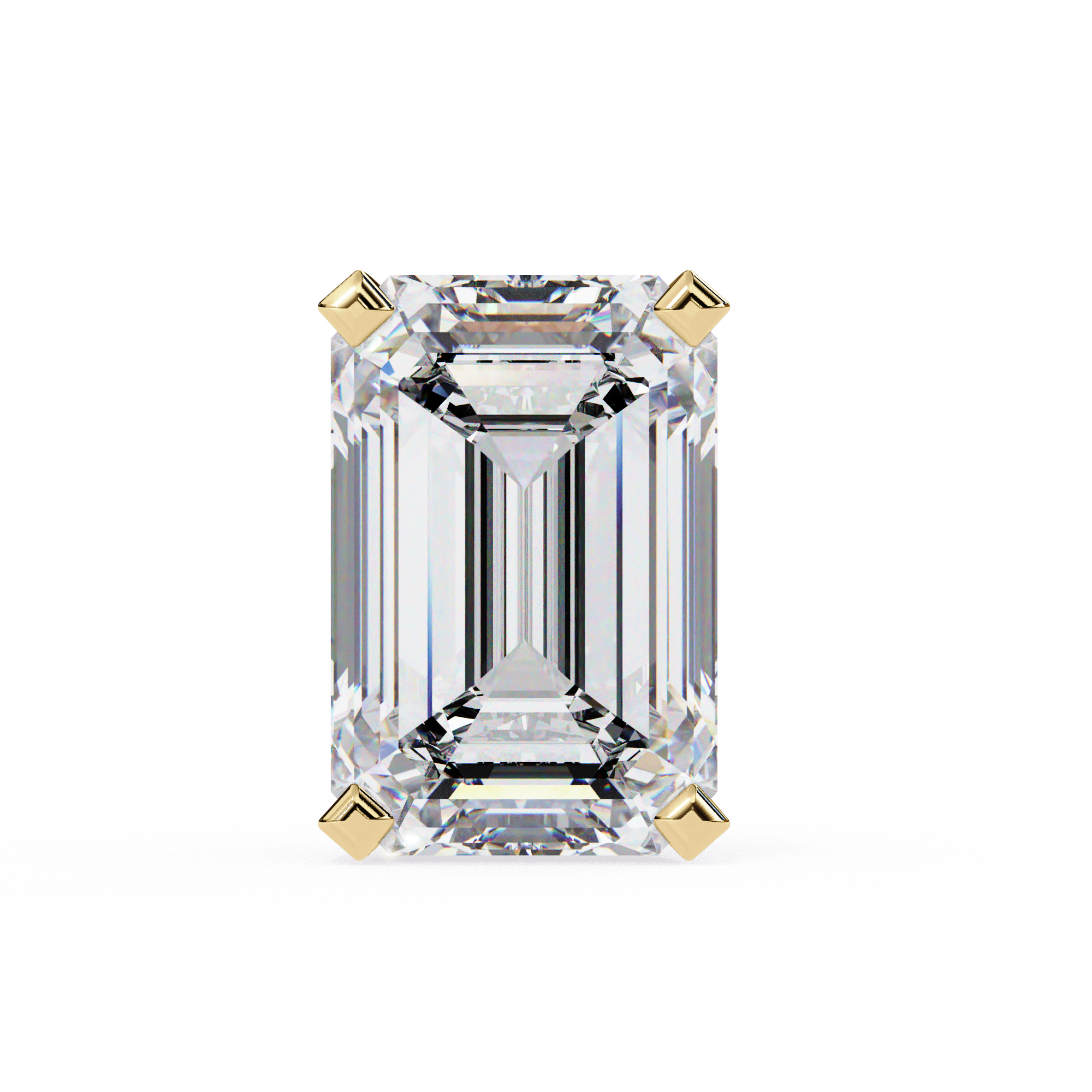 Classic Emerald Cut Diamond Four Prong Stud Earrings (F/G VS+)