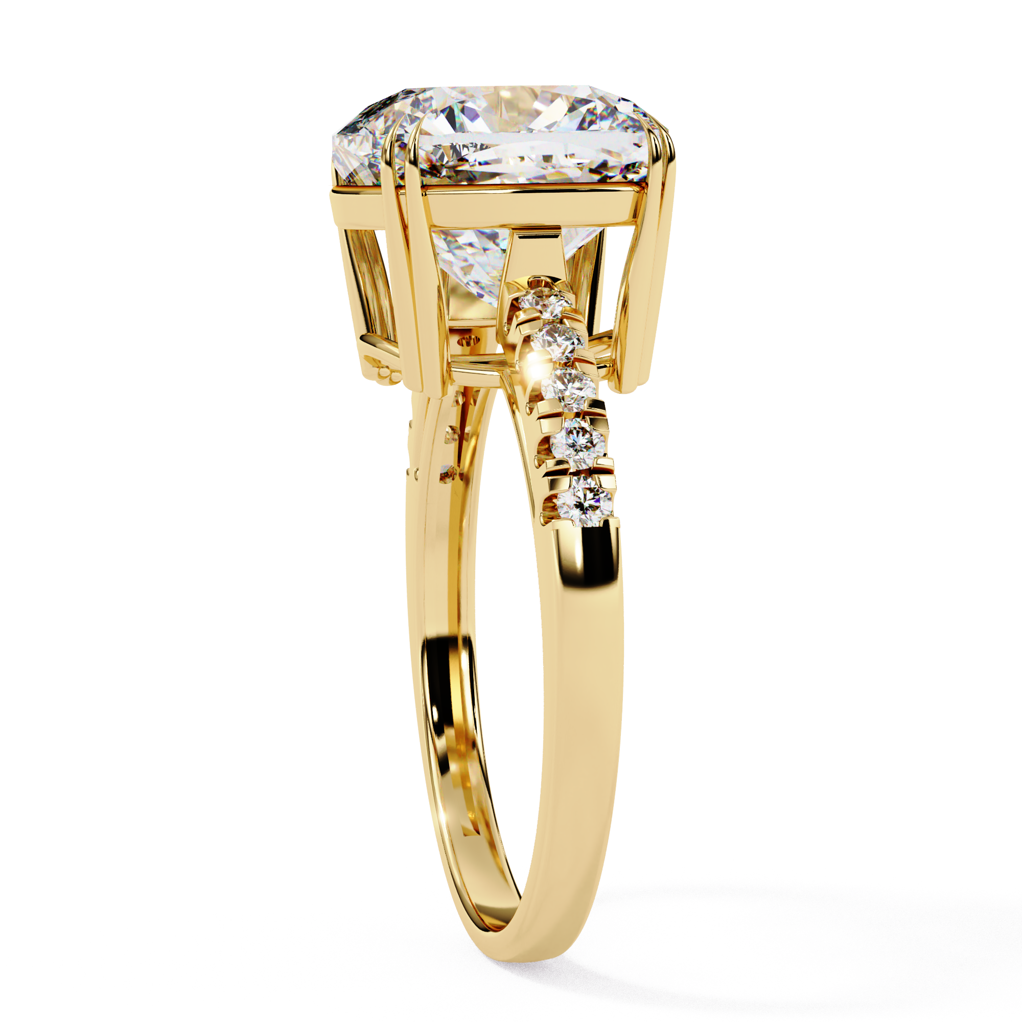 Cushion Solitaire Ring