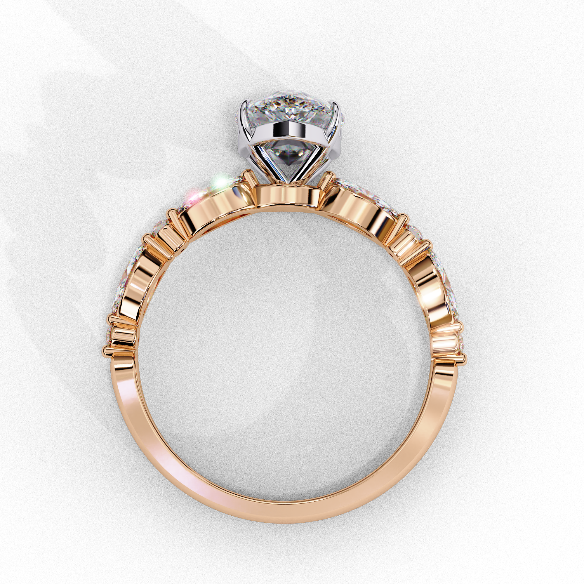 Elysian Pear Cut Solitaire Ring