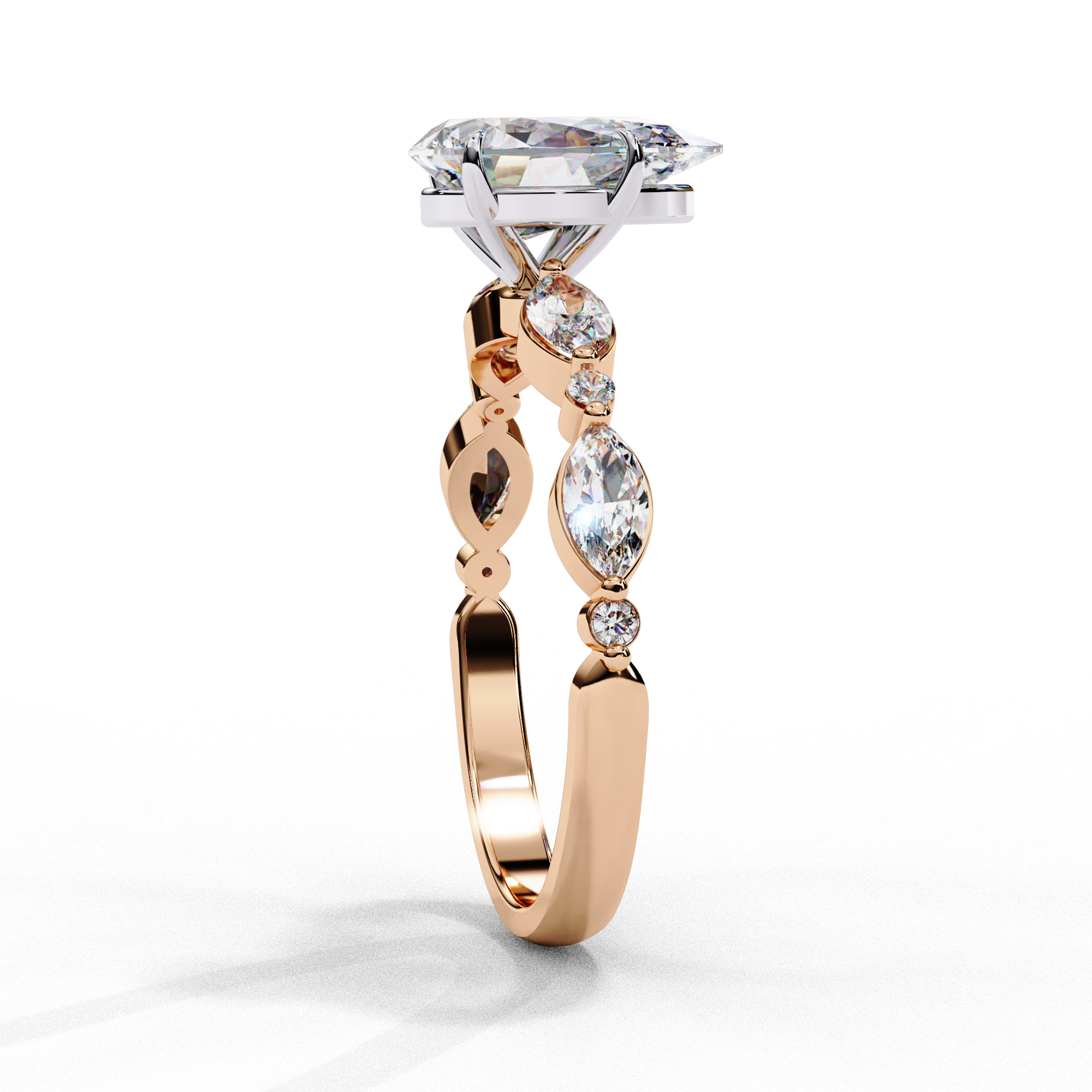 Elysian Pear Cut Solitaire Ring