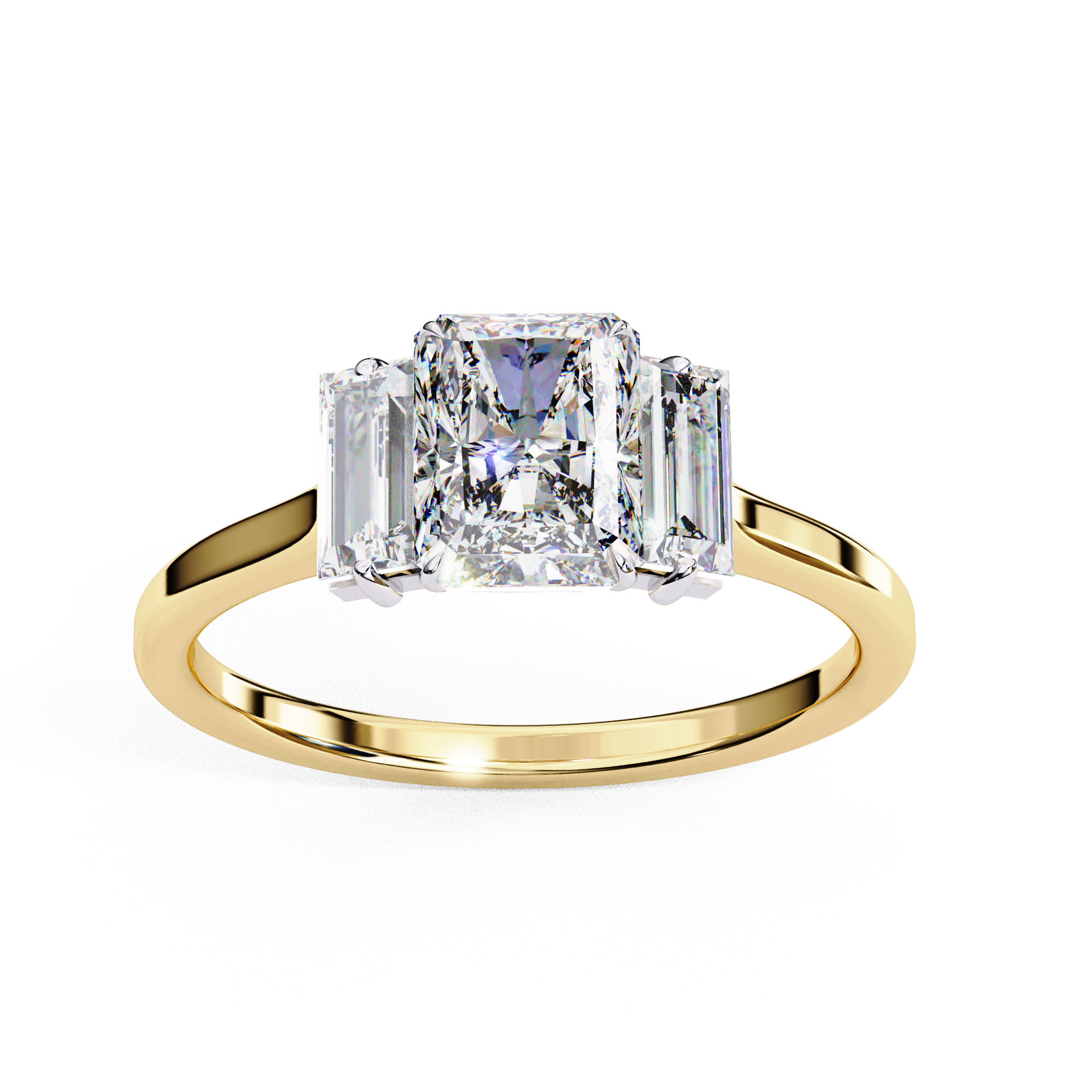 Imperial Seraph Radiant Cut Trilogy Ring