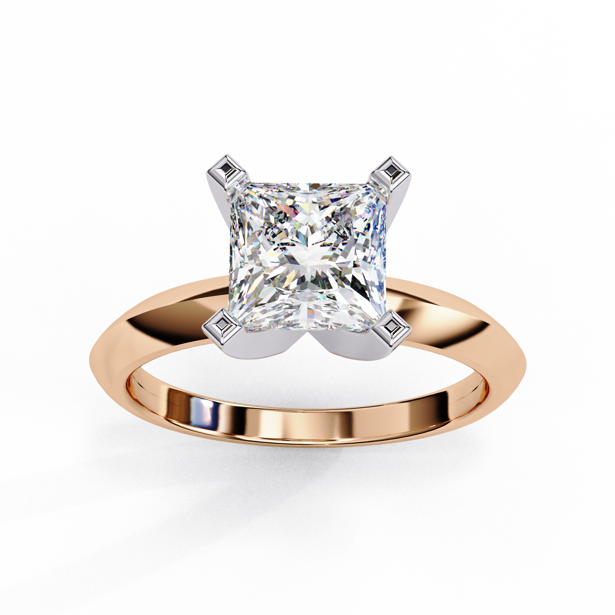 Classic Princess Cut Solitaire Ring