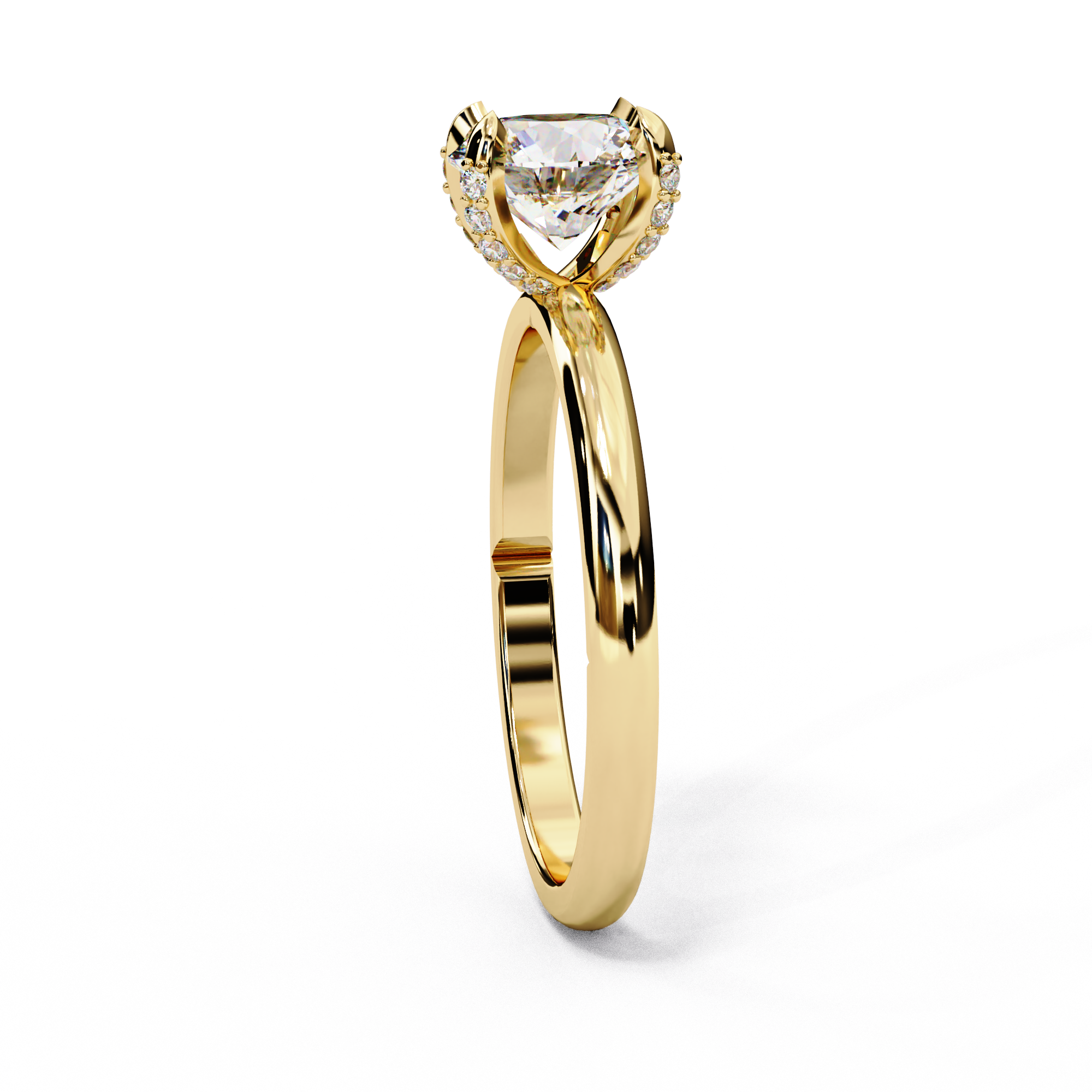 Aura Round Brilliant Solitaire Ring